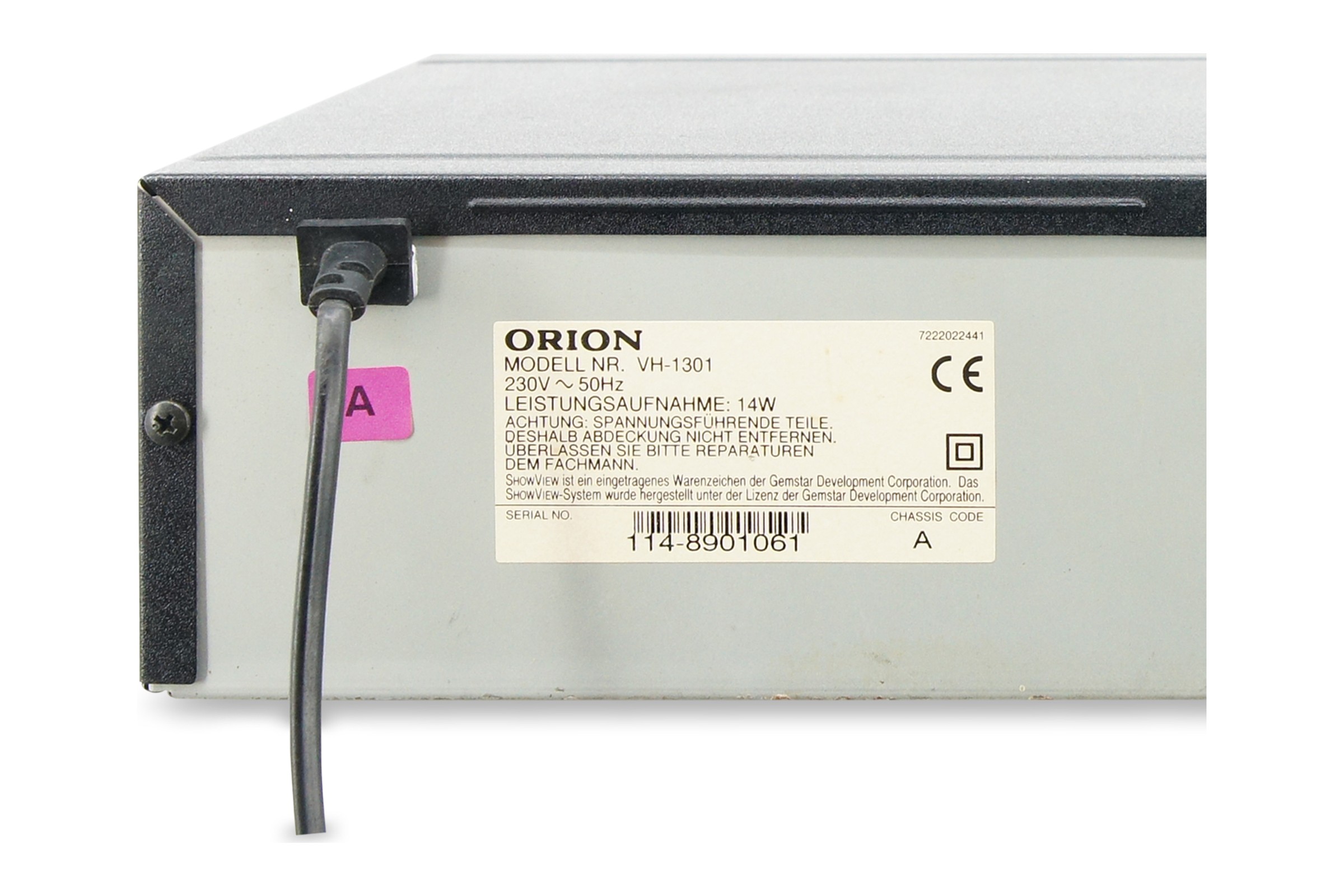 Orion VH-1301 VHS Videorecorder Videorecorder VCR Kassettenrekorder