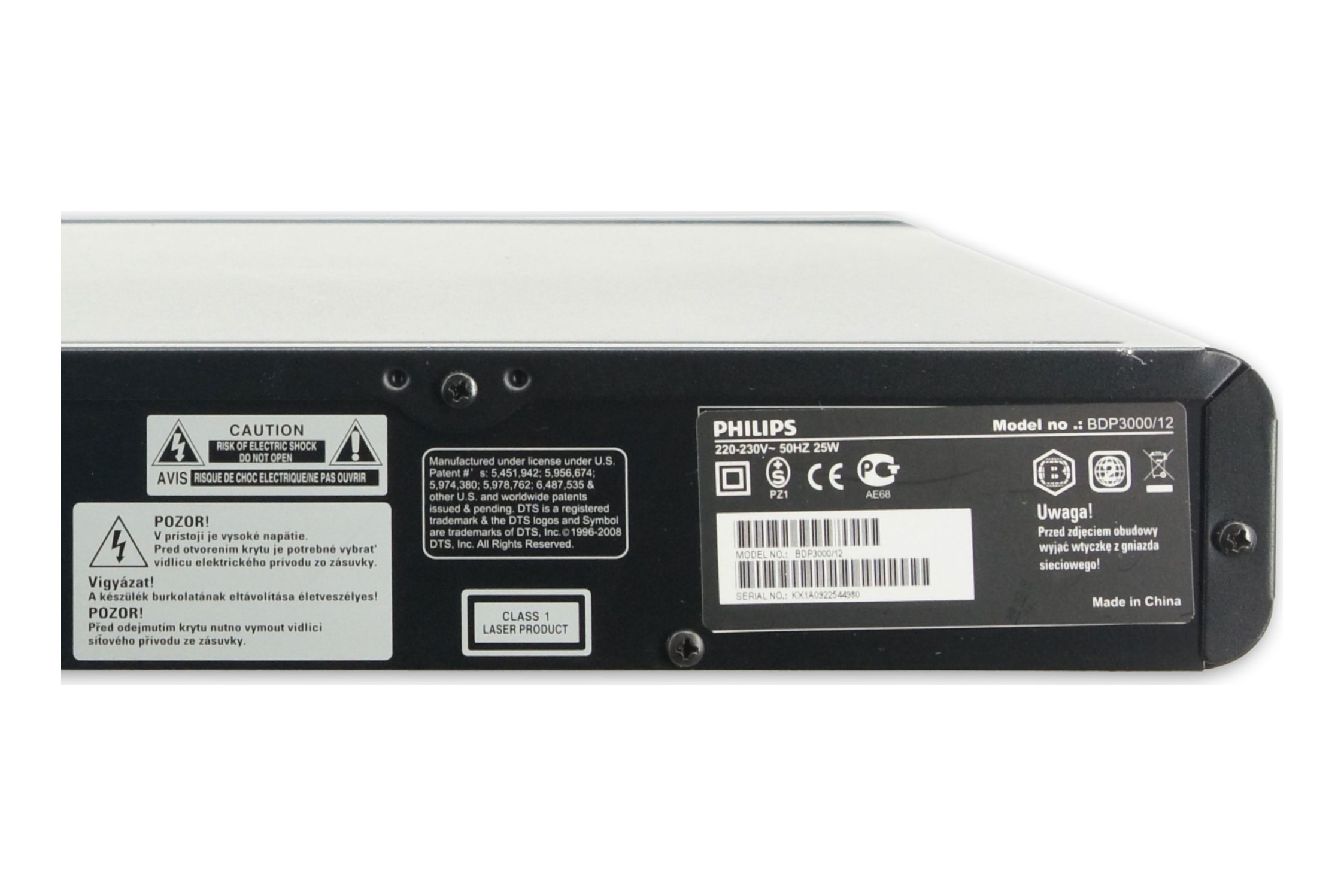 Philips BDP3000 DVD-Player Blu-ray Player Full HD 1080p HDMI USB DivX