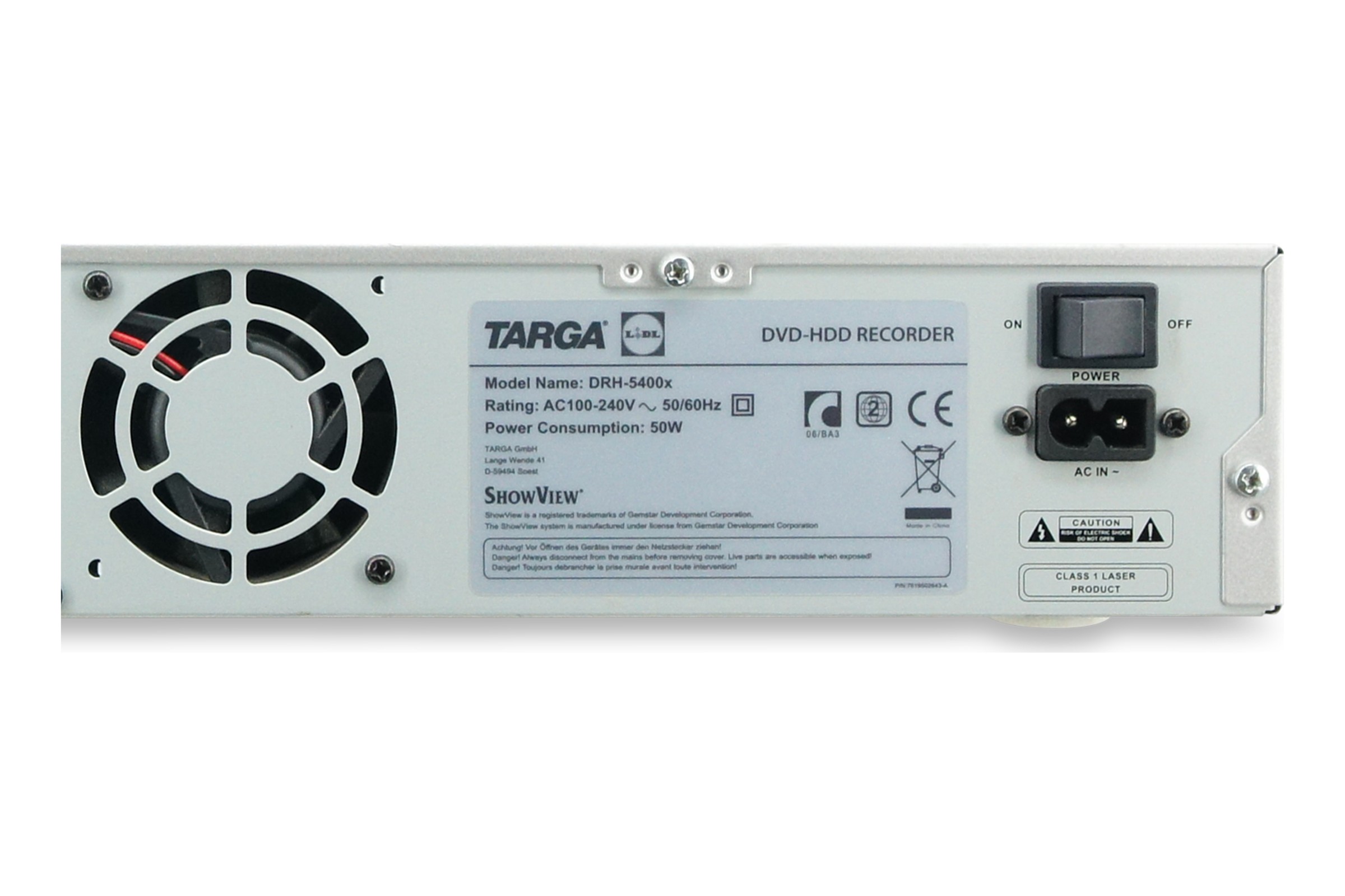 Targa DRH-5400x HDD DVD Festplatten Recorder 250GB HDMI FireWire Brenner