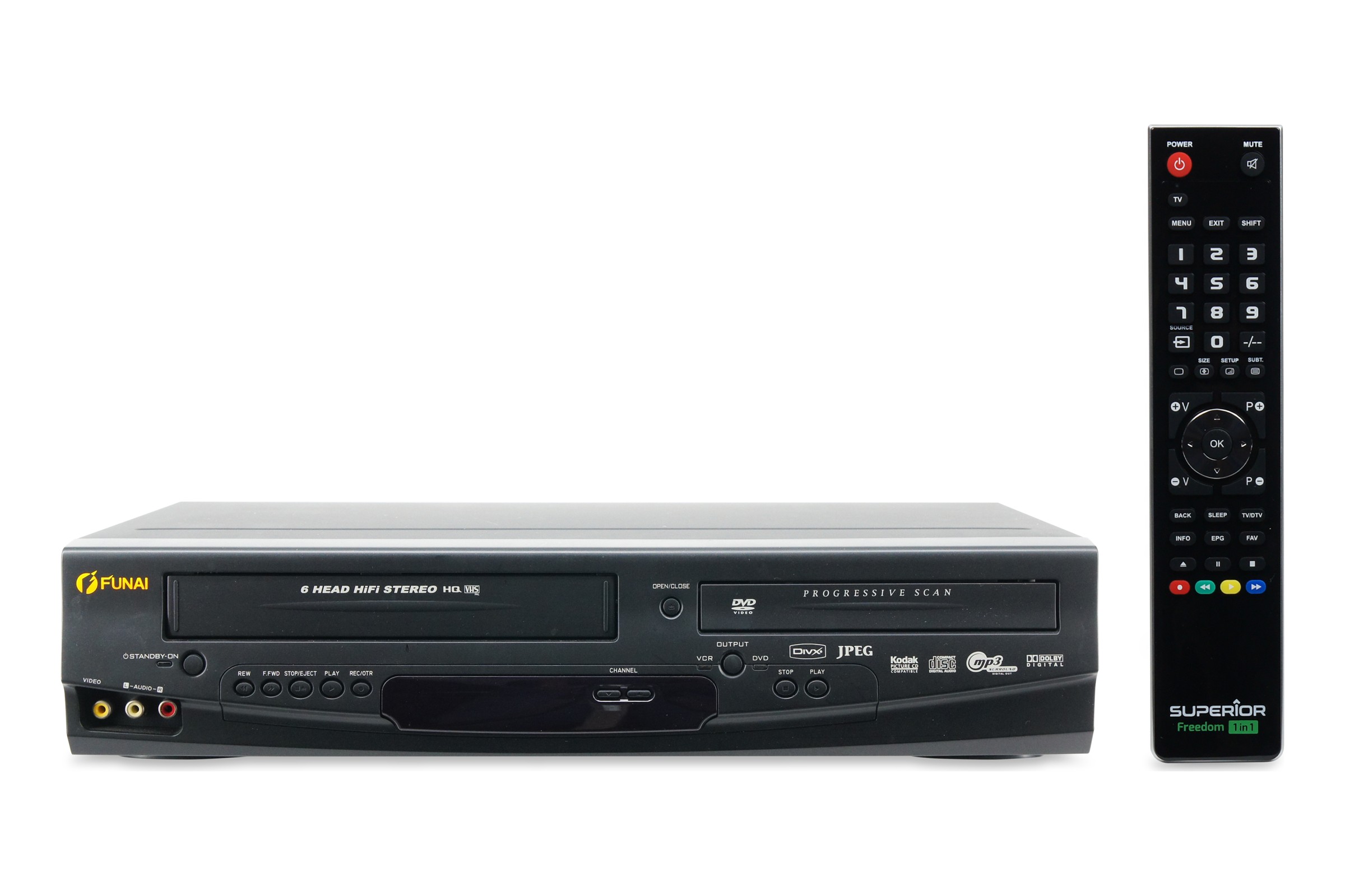 Funai D8A-A4110DB DVD VHS Player Kombination DivX MP3 Kombo Videorecorder