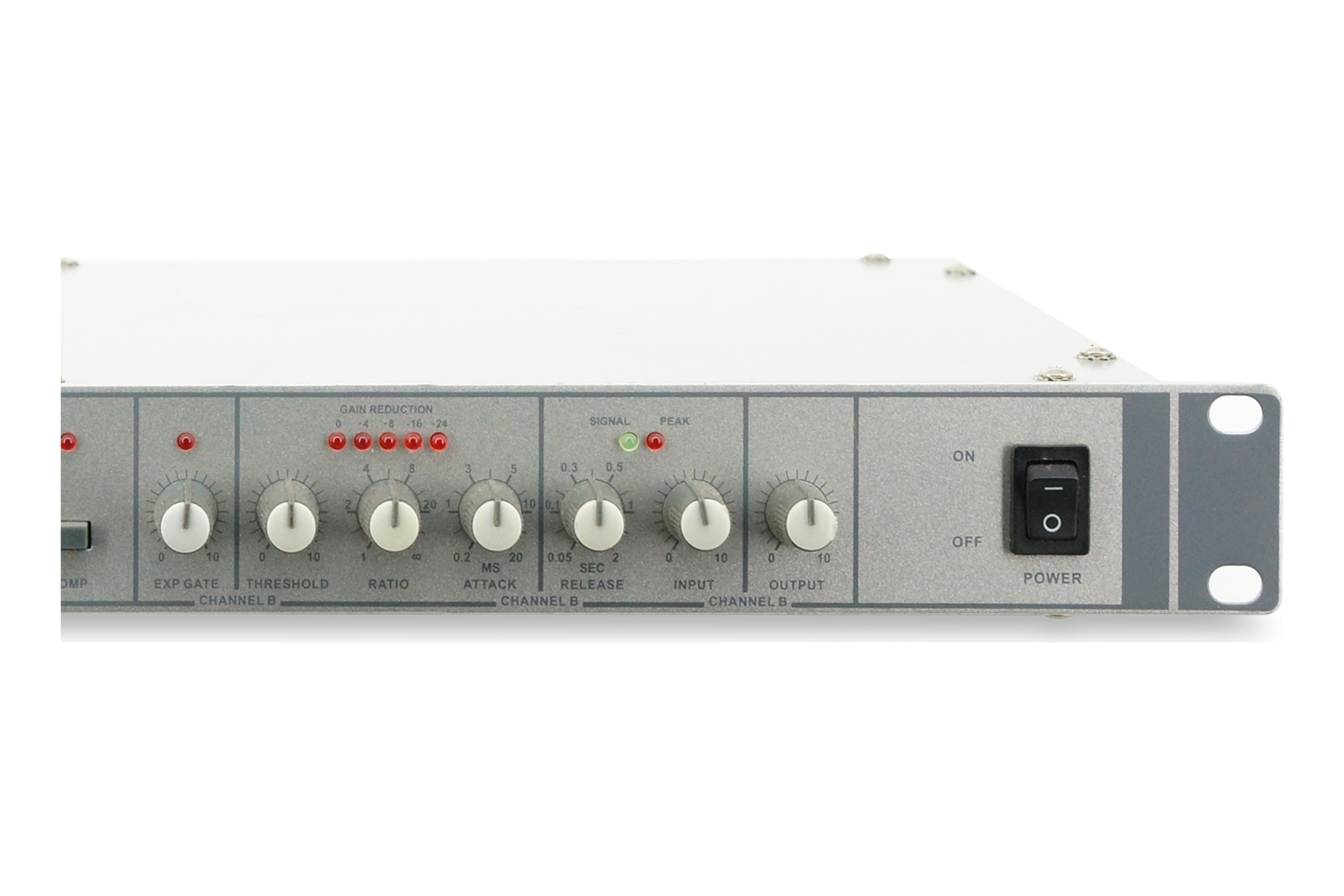 Fidek FTP-0207 Compressor Limiter 2-Kanal Noise Gate 19'' Rack XLR Klinke