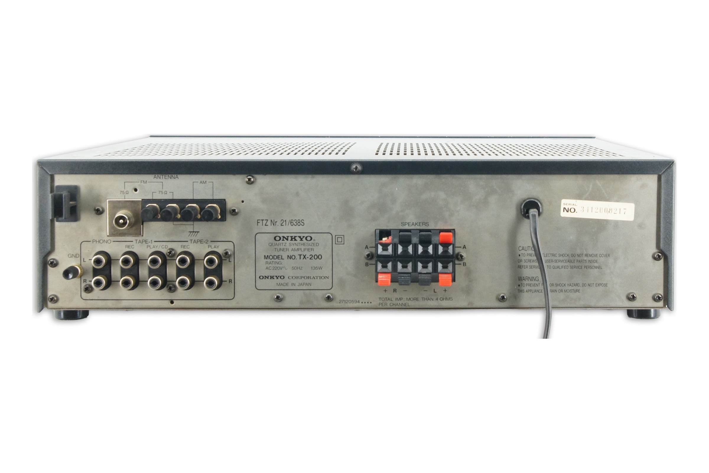 Onkyo TX-200 Verstärker Integrated AM / FM Tuner Schwarz HiFi Stereo