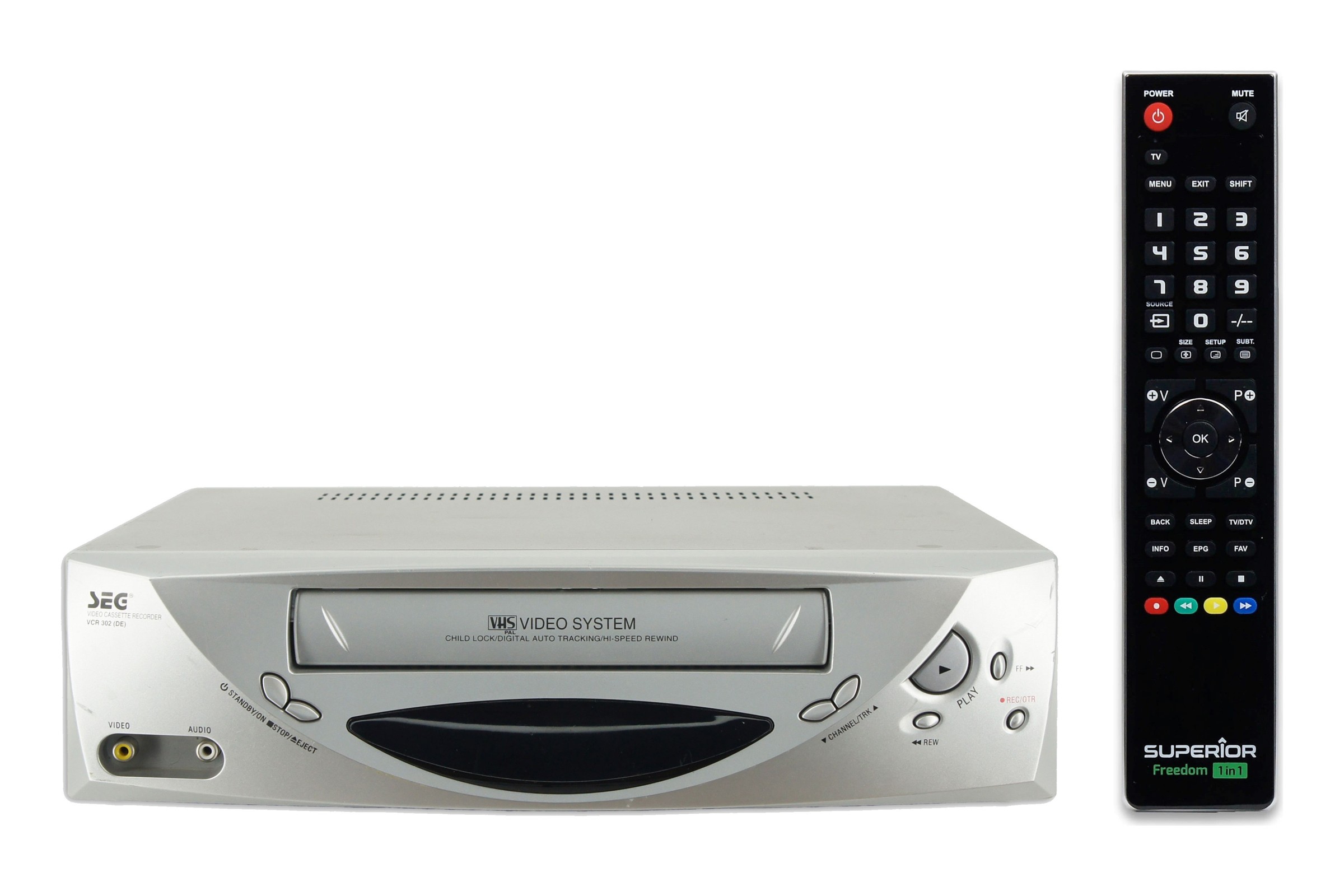 SEG VCR 302 VHS Videorecorder VCR Kassettenrekorder Cassetten