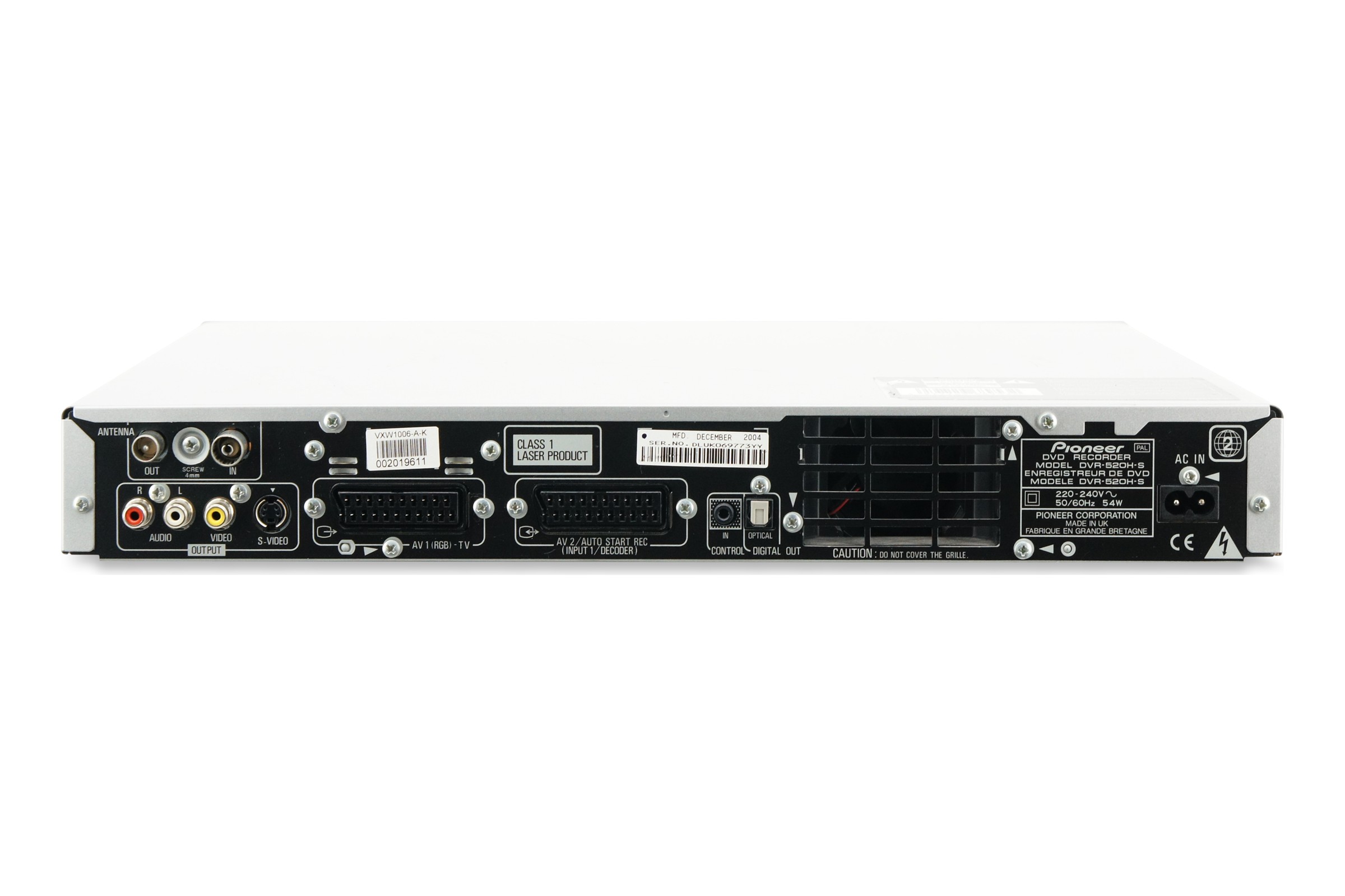 Pioneer DVR-520H HDD DVD Festplatten Recorder 80GB DV Digitalisieren