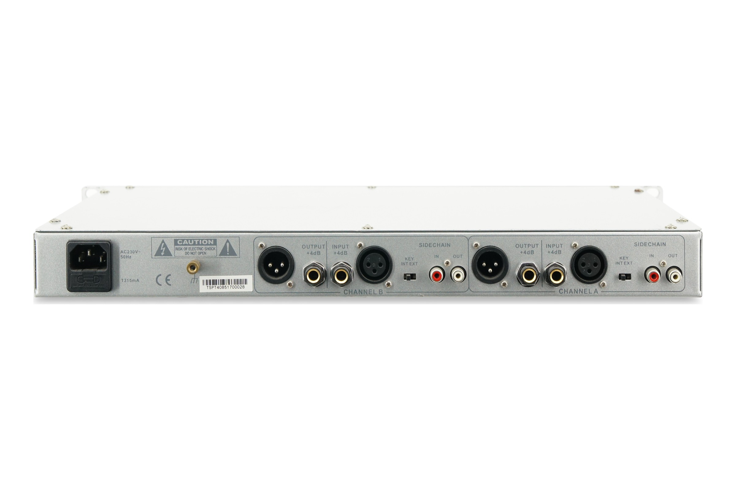 Fidek FTP-0207 Compressor Limiter 2-Kanal Noise Gate 19'' Rack XLR Klinke