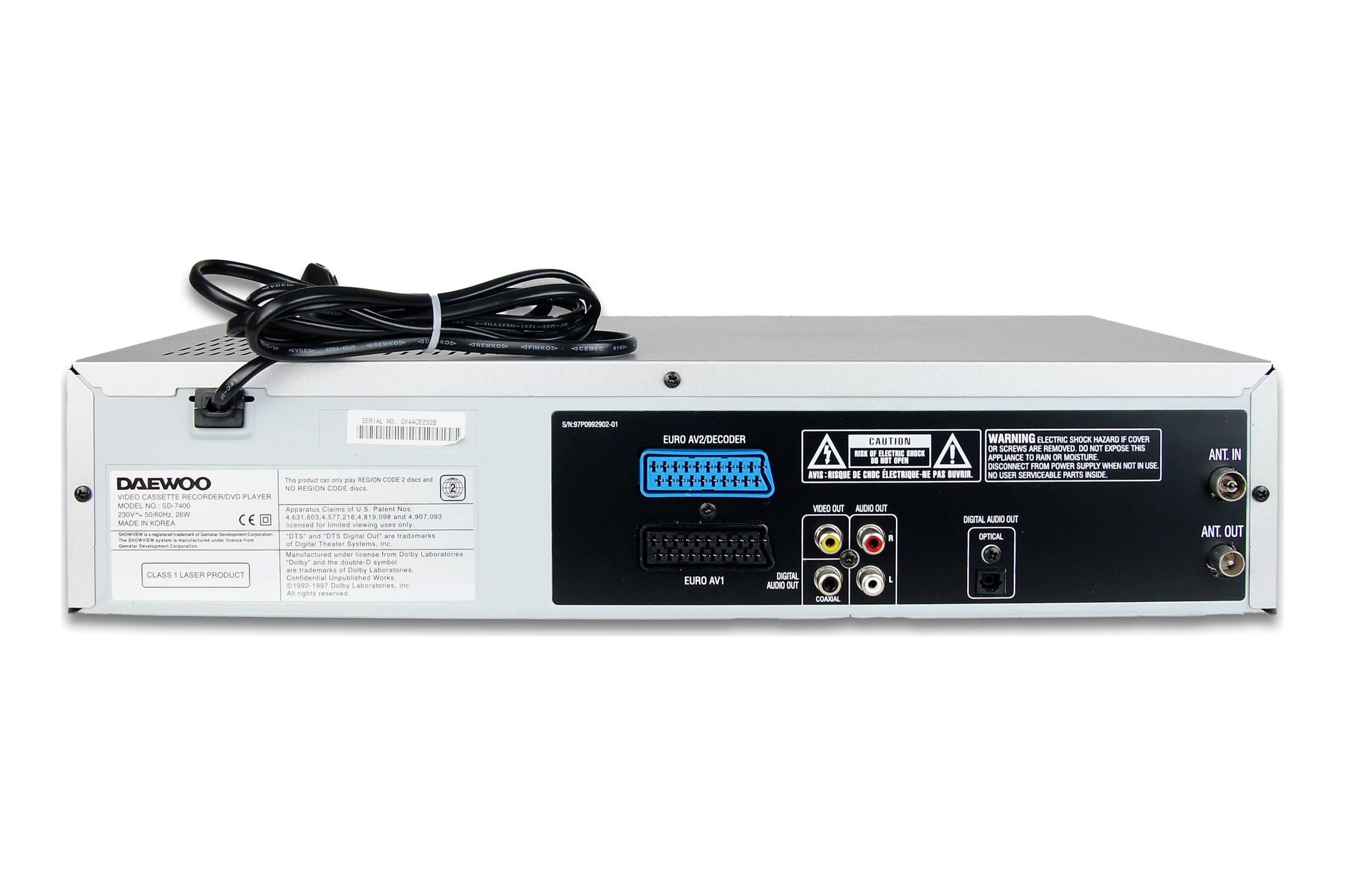 Daewoo SD-7400 DVD VHS Player Kombination Kombo Videorecorder VCR