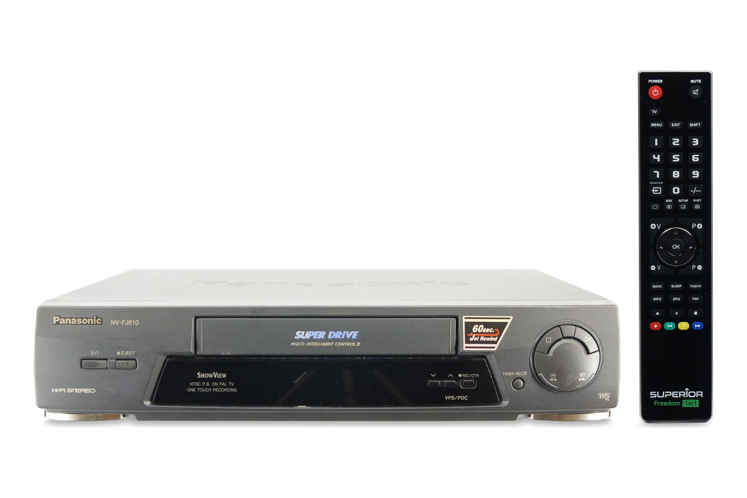 Panasonic NV-FJ610 VHS Videorecorder 6-Kopf HiFi Stereo VCR Cassetten