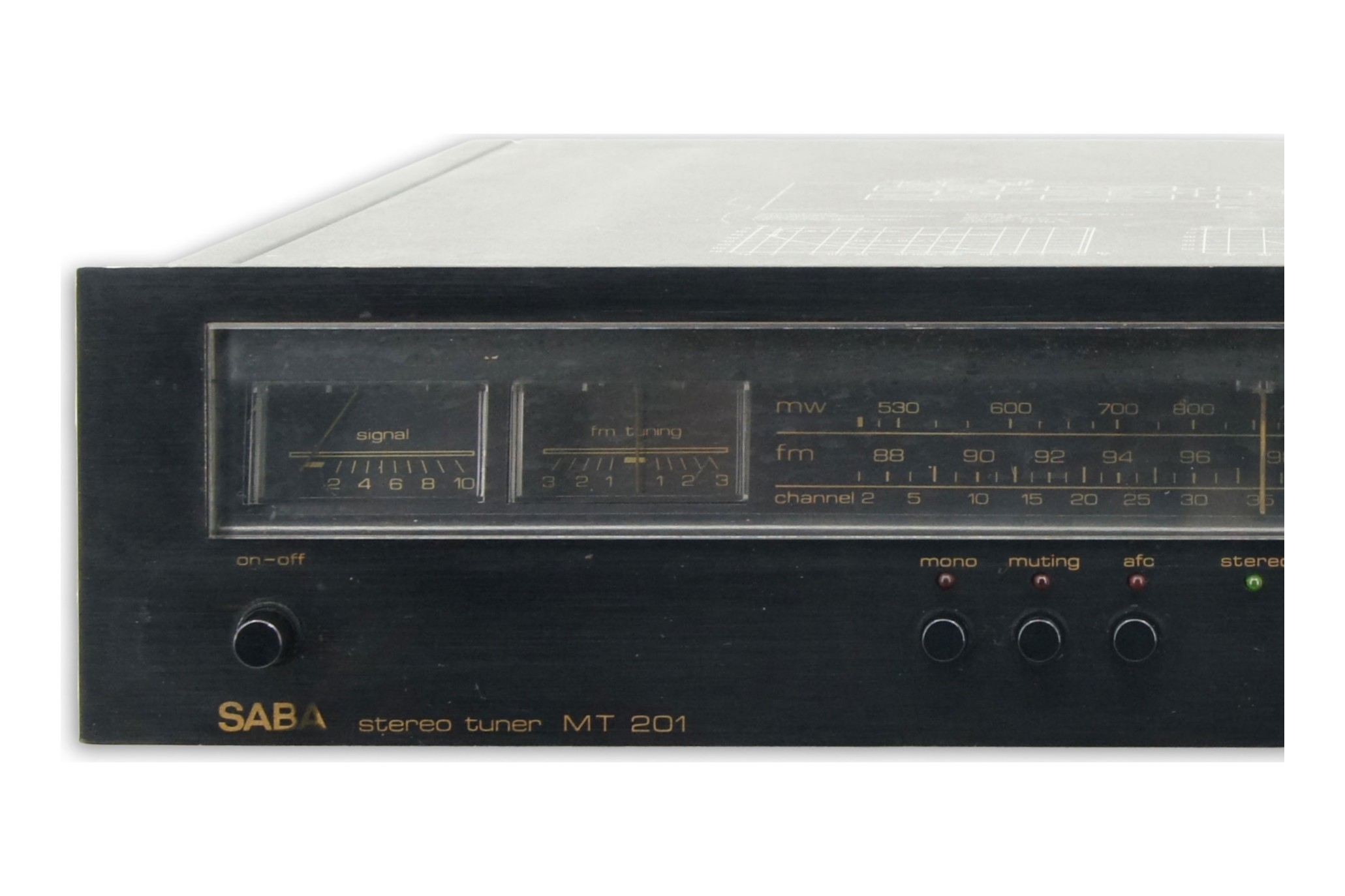 Saba MT 201 Tuner FM AM Empfänger Schwarz HiFi Stereo Radio