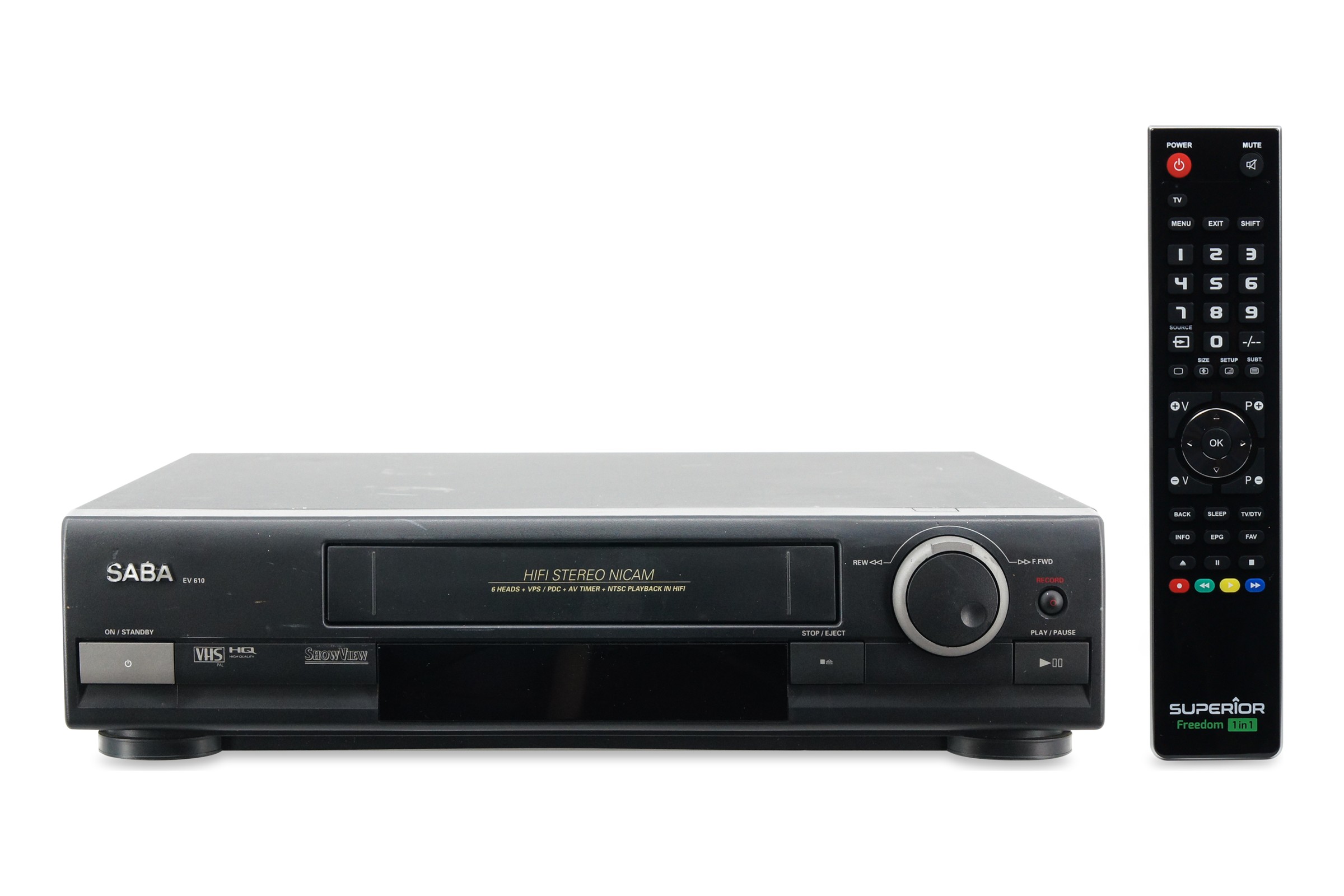 Saba EV 610 VHS Videorecorder 6-Kopf VCR Kassettenrekorder Cassetten