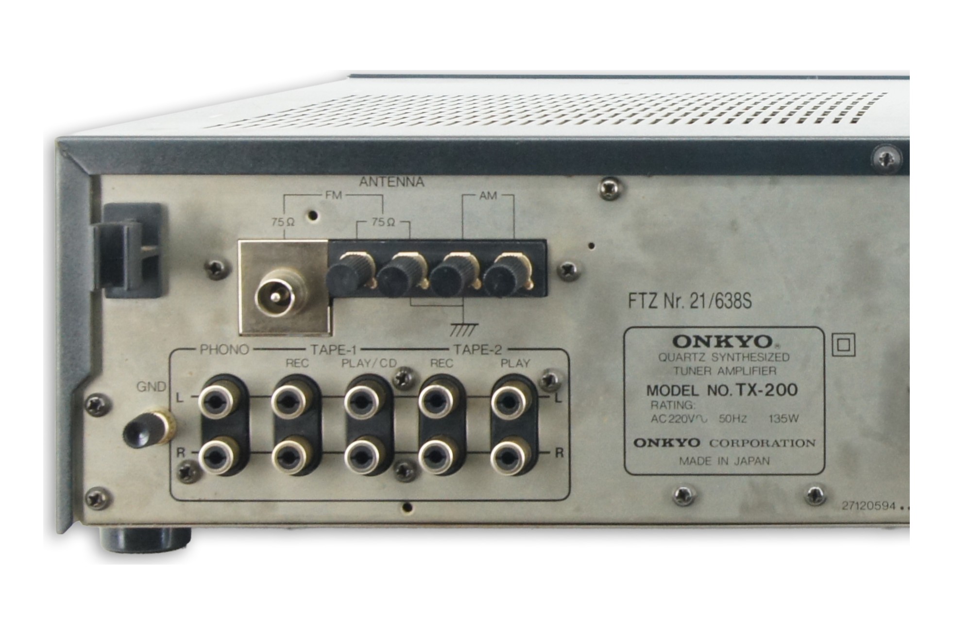Onkyo TX-200 Verstärker Integrated AM / FM Tuner Schwarz HiFi Stereo