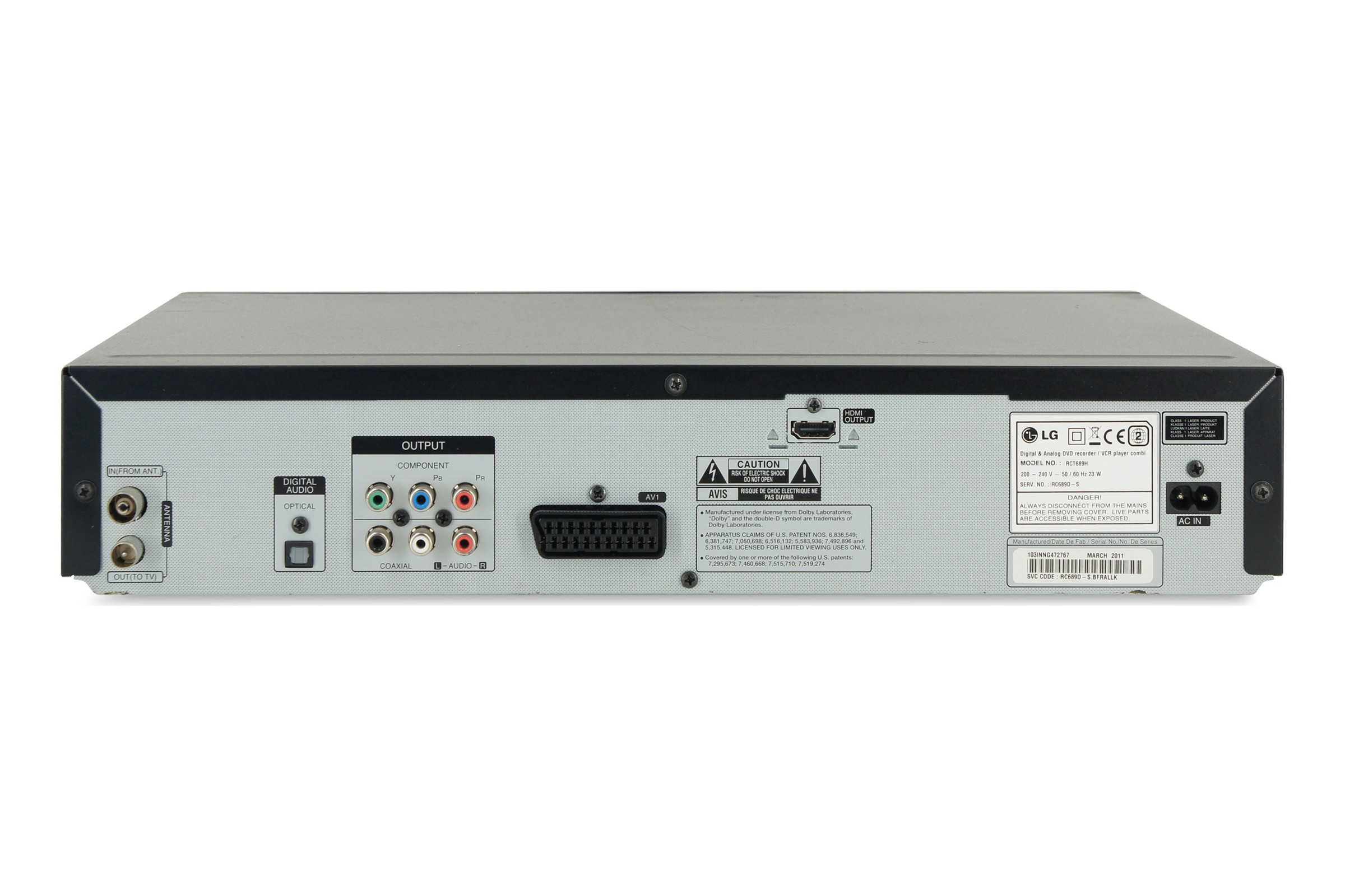 LG RCT689H DVD VHS Recorder Kombigerät HDMI Digitalisieren Videorecorder