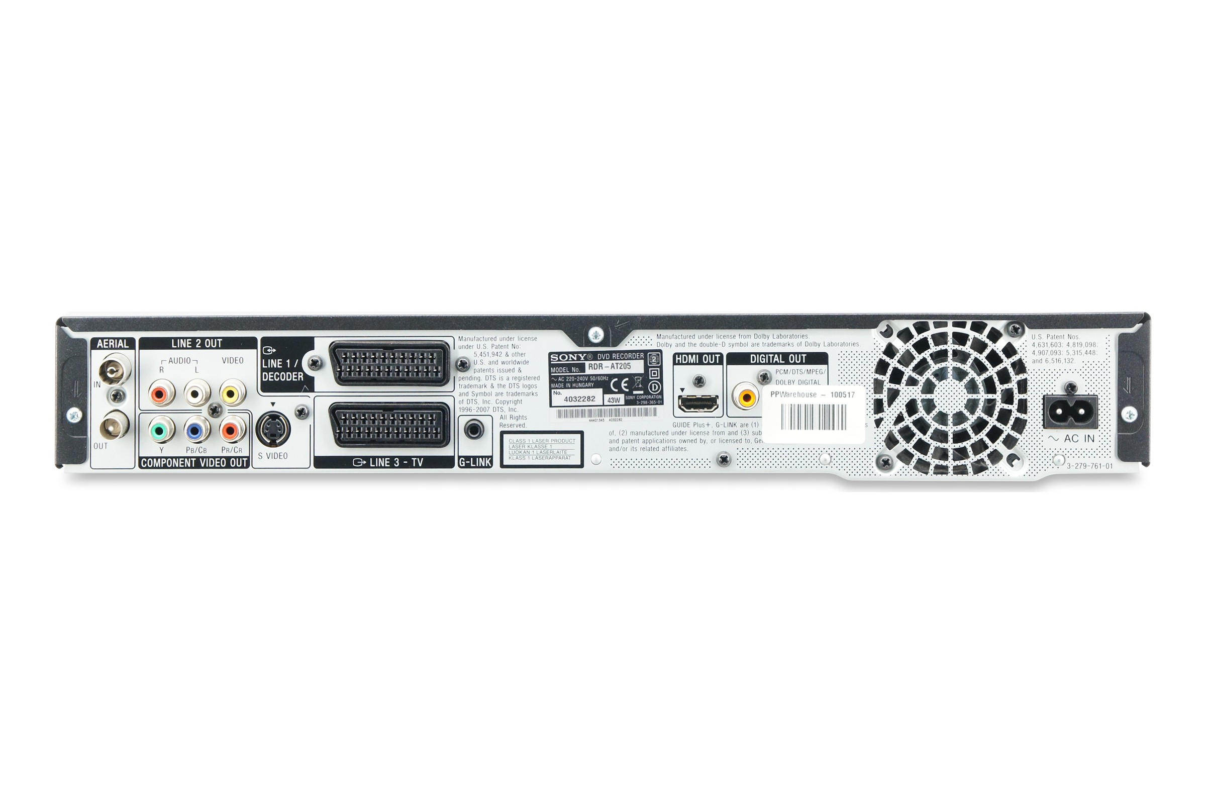 Sony RDR-AT205 HDD DVD Festplatten Recorder 250GB HDMI Digitalisieren