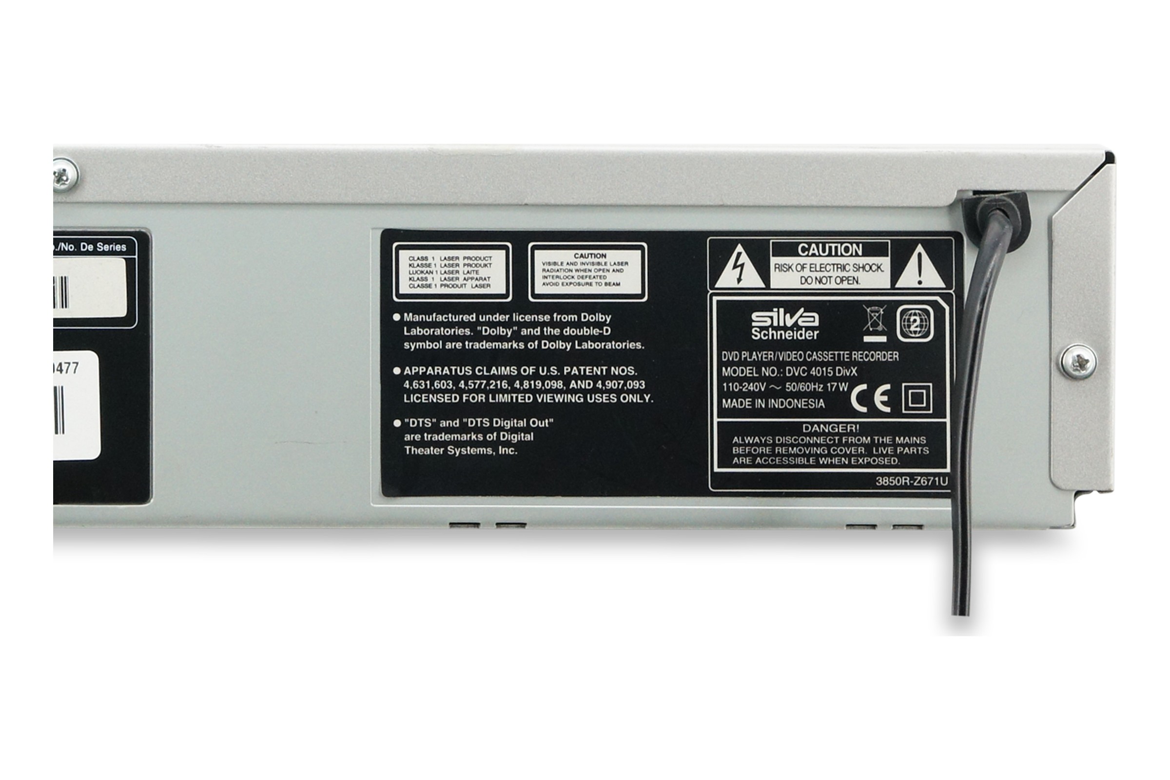 Silva Schneider DVC 4015 DivX DVD VHS Player Kombination Kombo VCR