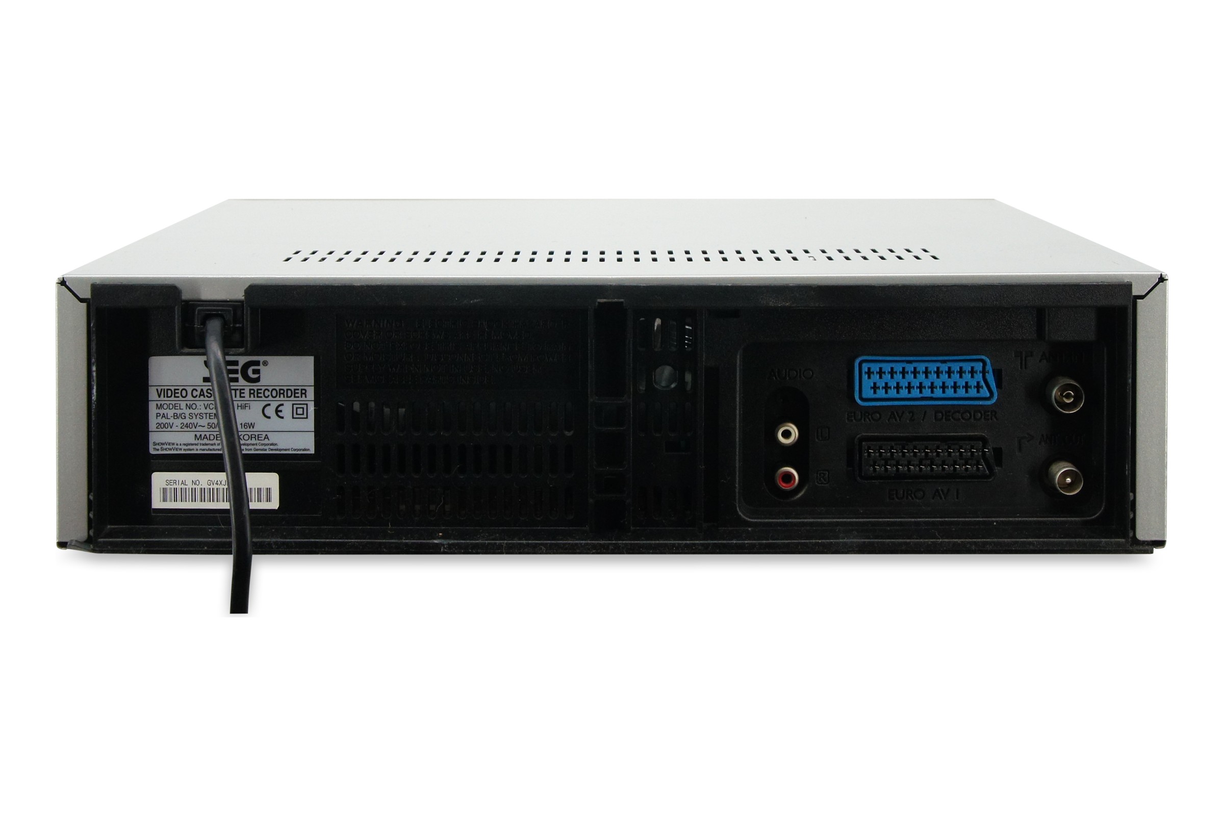 SEG VCR 604 HiFi VHS Videorecorder 6-Kopf VCR Kassettenrekorder Cassetten