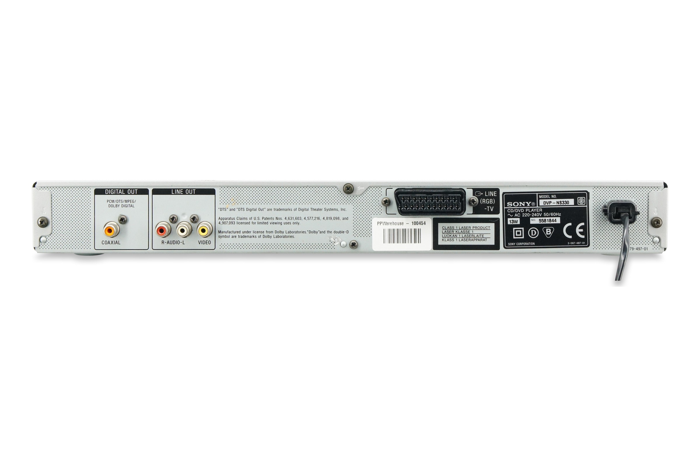 Sony DVP-NS330 DVD-Player Koaxial MP3 CD-R DVD±R VCD Scart RGB