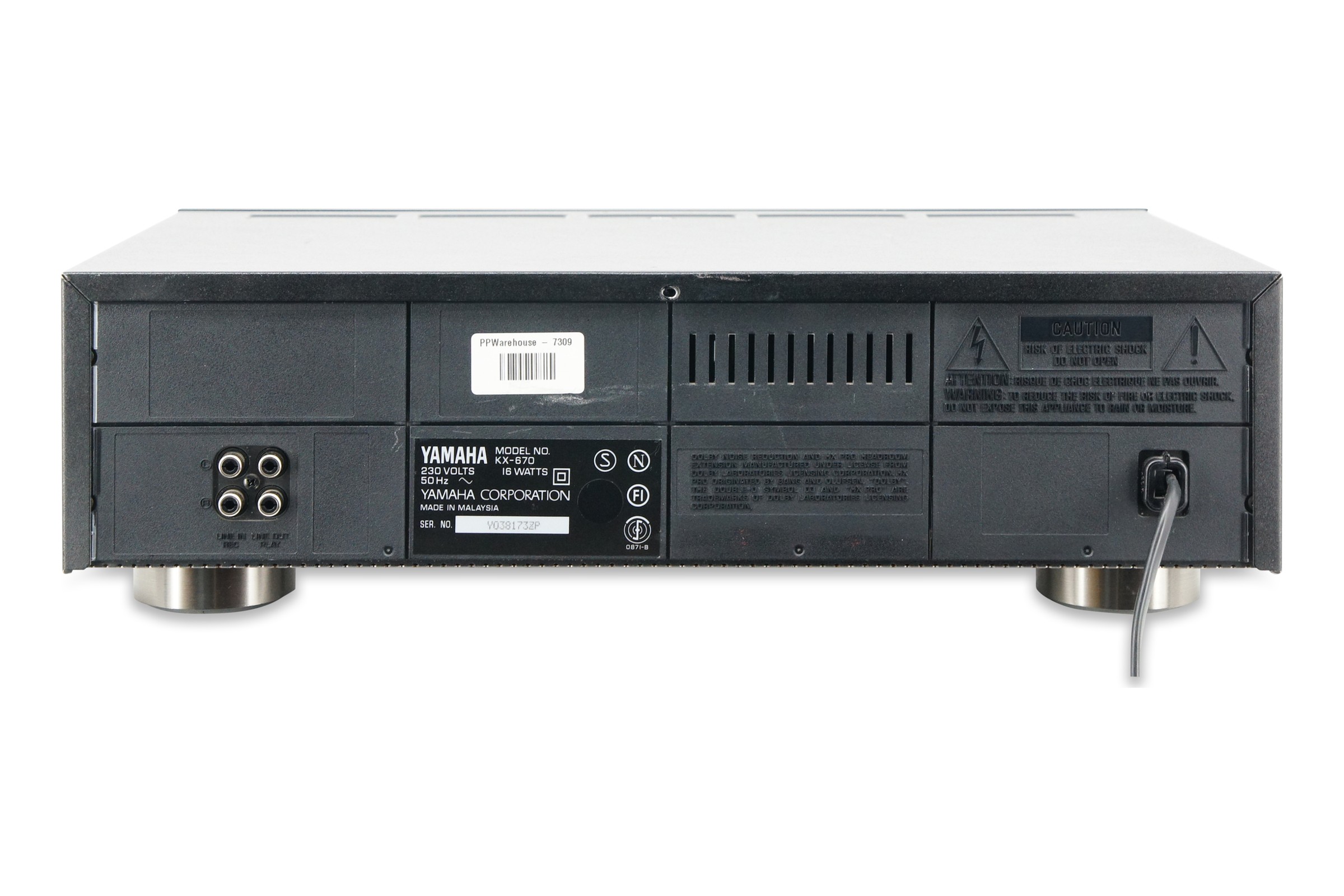 Yamaha KX-670 Tapedeck 3 Kopf Dolby B C HX Pro Dual Capstan HiFi Stereo