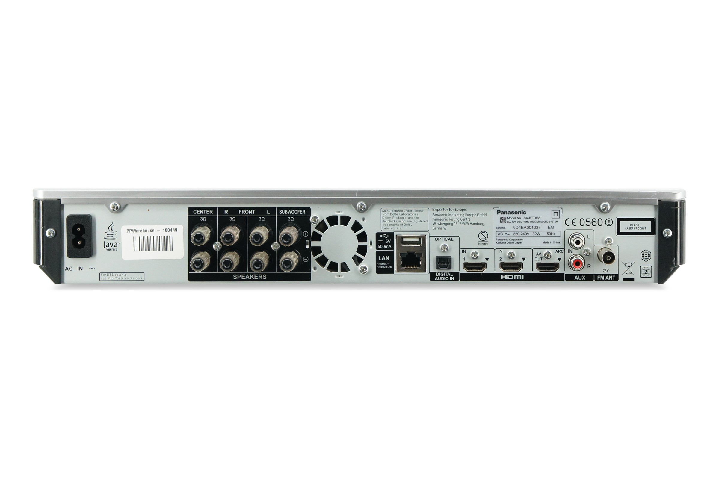 Panasonic SA-BTT865 Blu-ray Player 5.1 Heimkino System 1200W WLAN Full HD