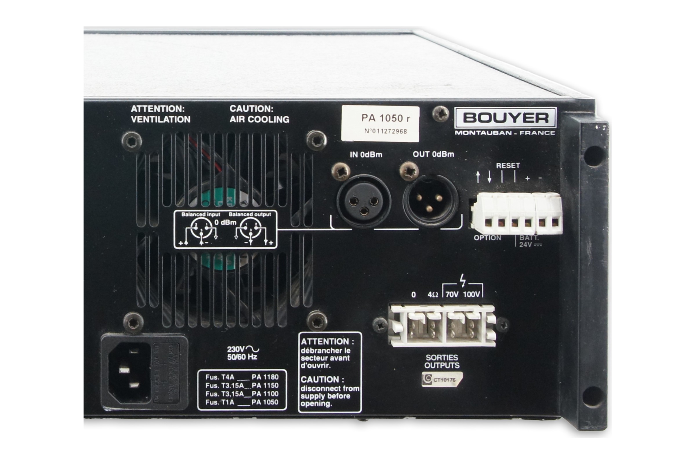 Bouyer PA-1050 Verstärker Power Integrated 1-Kanal Mono XLR HiFi Stereo