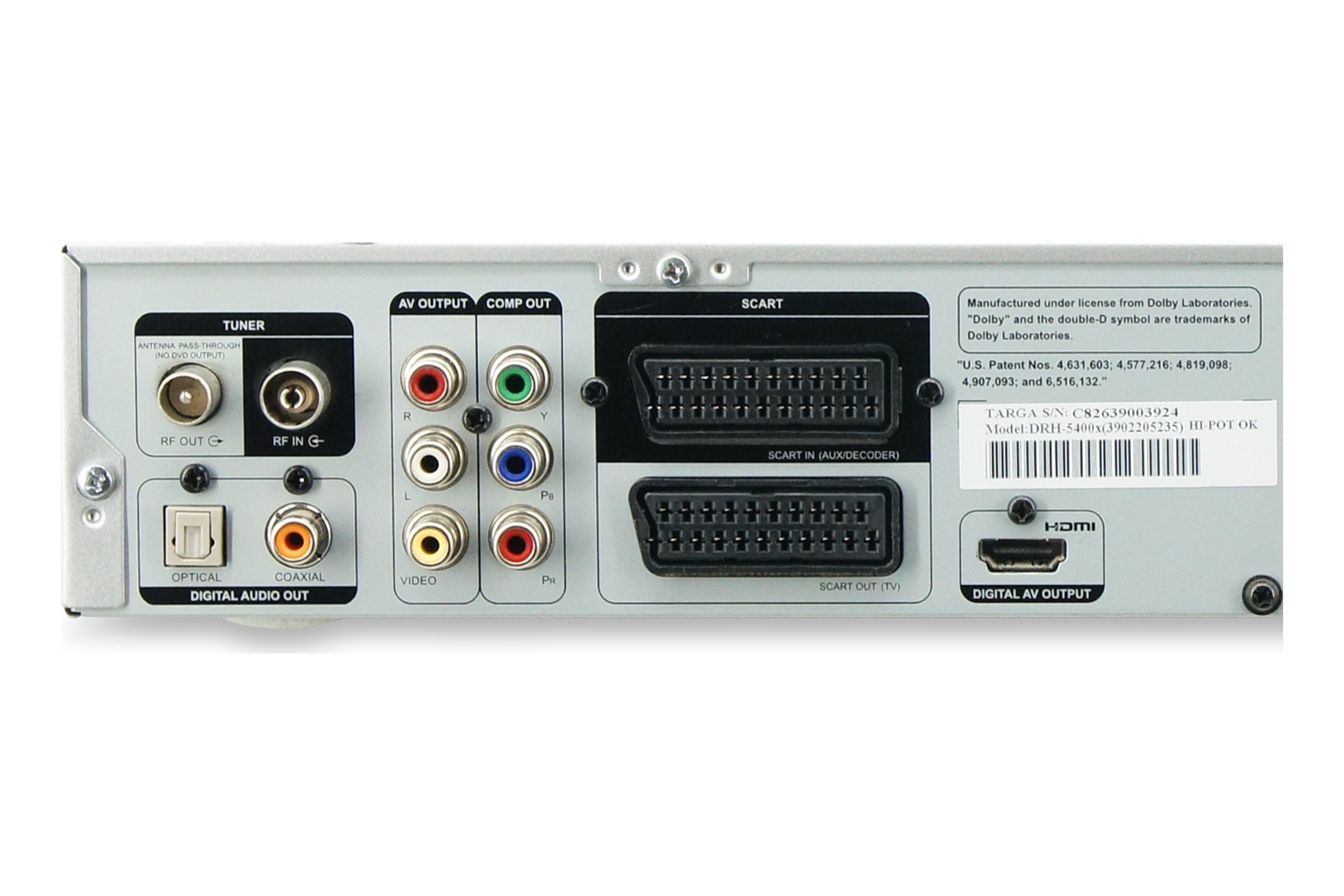 Targa DRH-5400x HDD DVD Festplatten Recorder 250GB HDMI FireWire Brenner