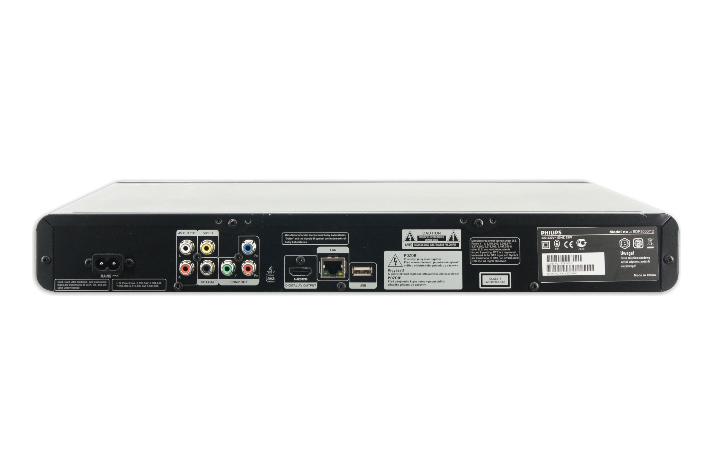 Philips BDP3000 DVD-Player Blu-ray Player Full HD 1080p HDMI USB DivX