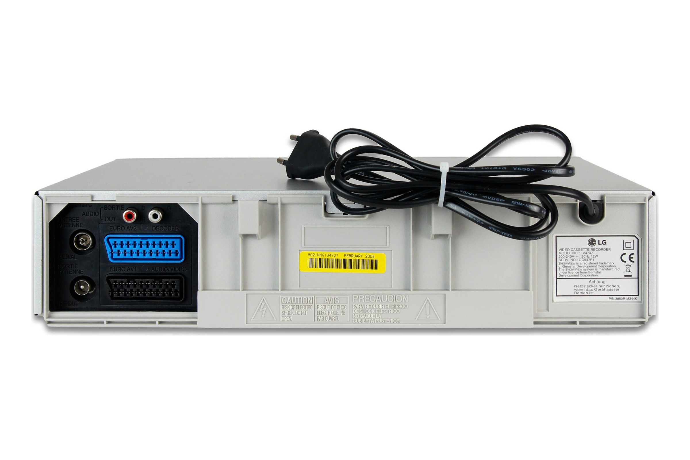 LG LV4747 VHS Videorecorder 6-Kopf VCR Kassettenrekorder Cassetten