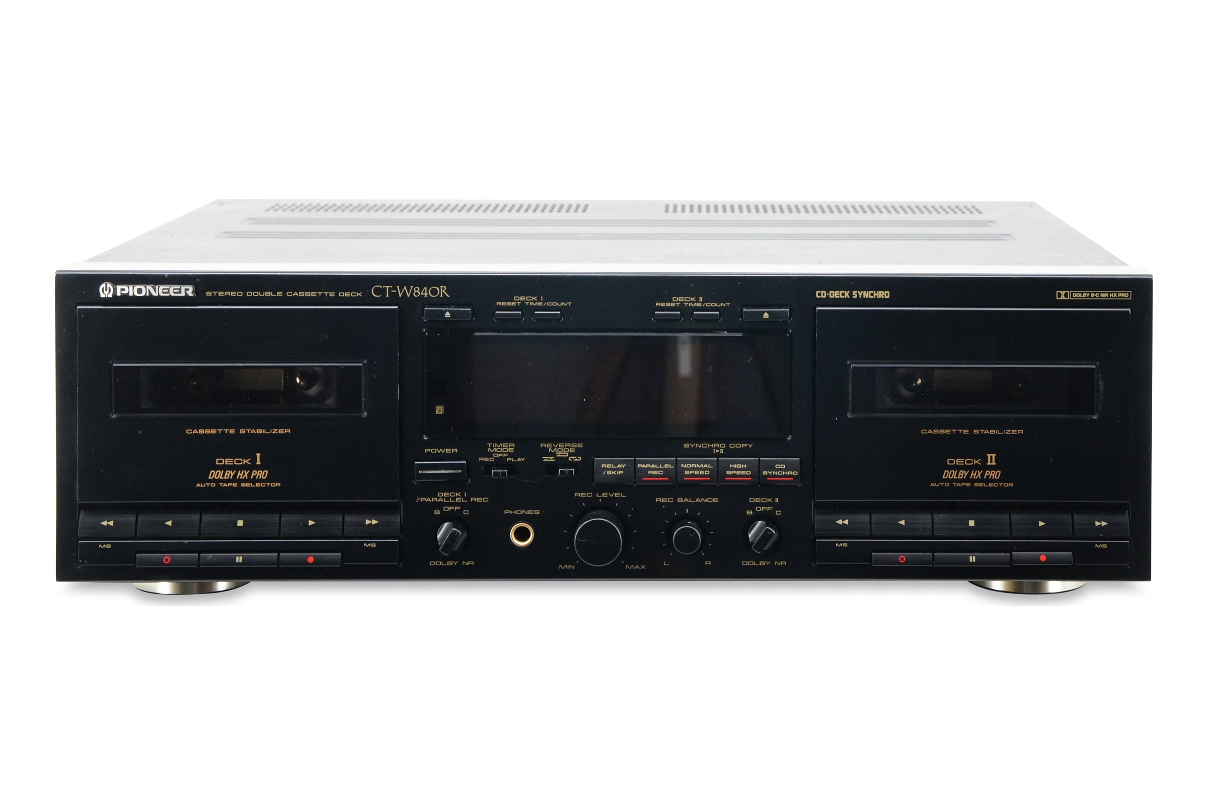 Pioneer CT-W840R Tapedeck Doppelkassettendeck Auto Reverse Dolby B C HX Pro