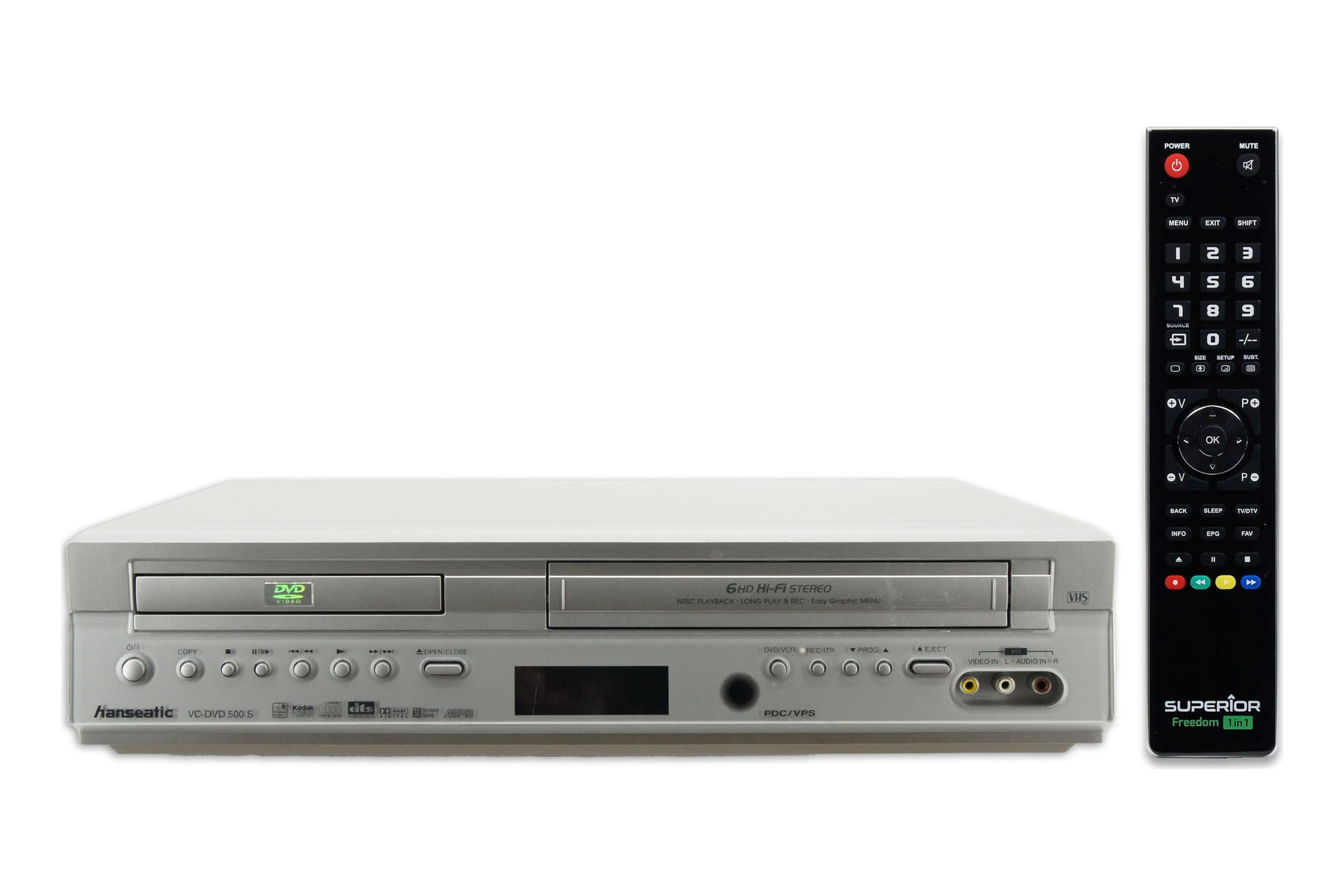 Hanseatic VC-DVD 500 S DVD-Player DVD VHS Player Kombination Kombo