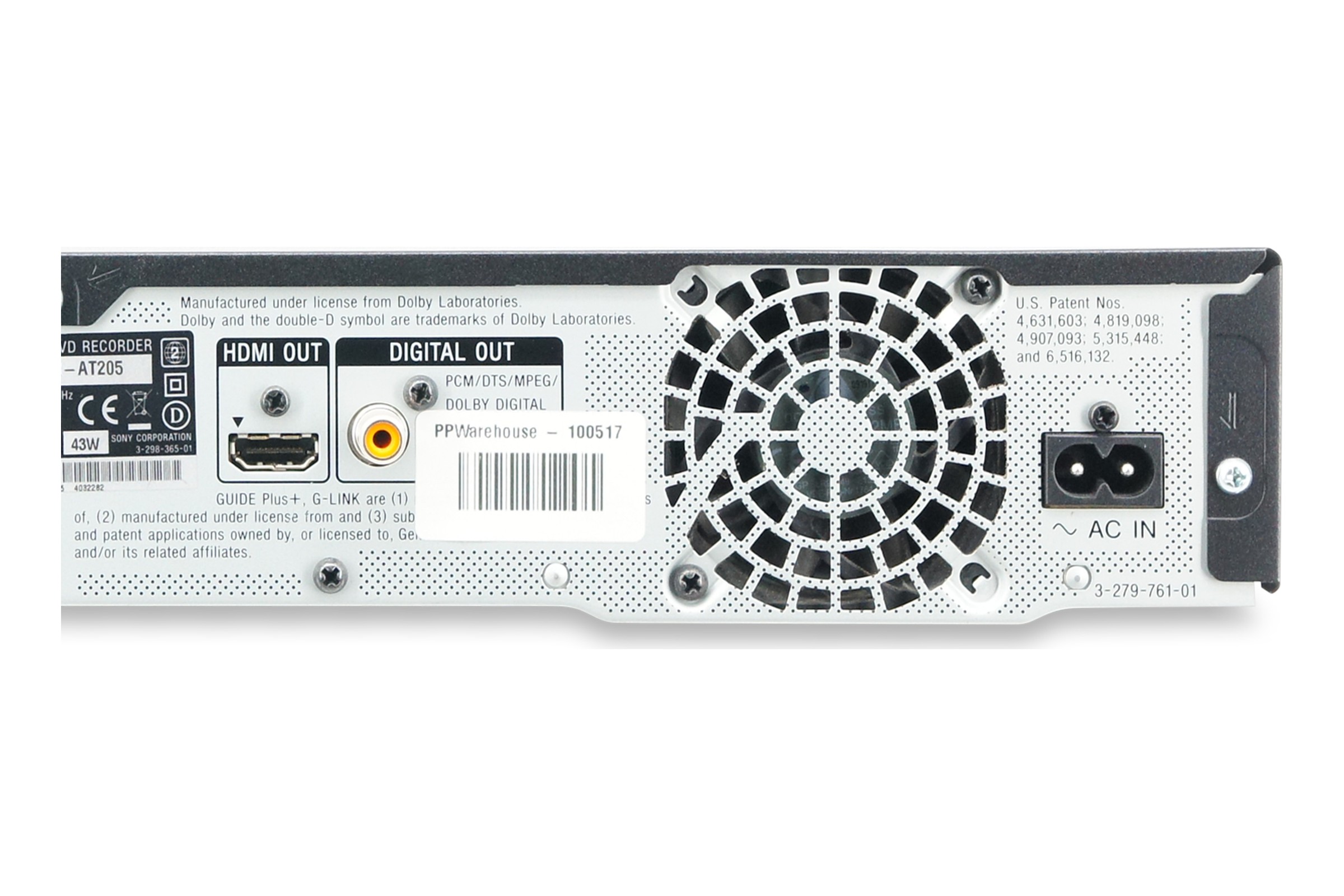 Sony RDR-AT205 HDD DVD Festplatten Recorder 250GB HDMI Digitalisieren