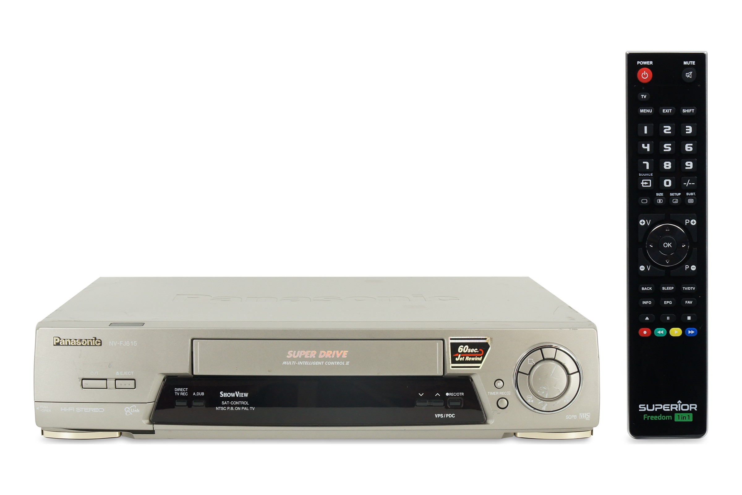 Panasonic NV-FJ615 VHS Videorecorder 6-Kopf SQPB VCR Kassettenrekorder