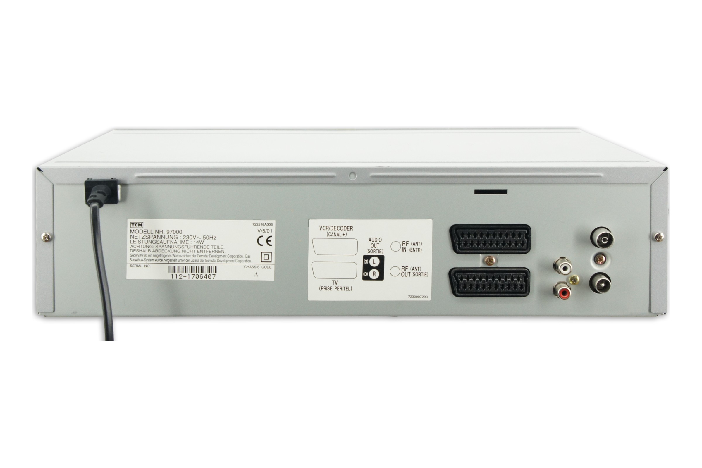 TCM 97000 VHS Videorecorder 6-Kopf VCR Kassettenrekorder Cassetten