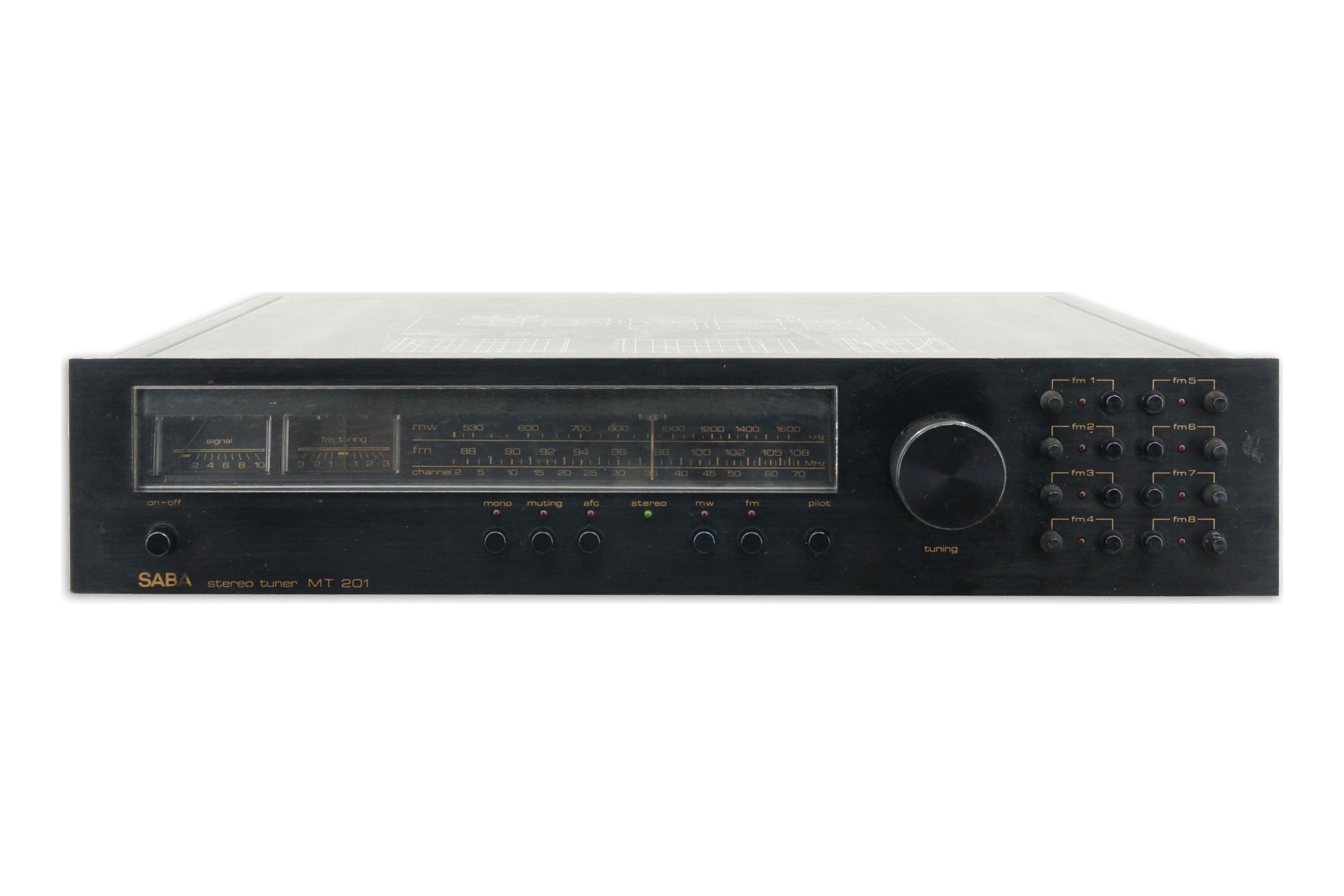 Saba MT 201 Tuner FM AM Empfänger Schwarz HiFi Stereo Radio