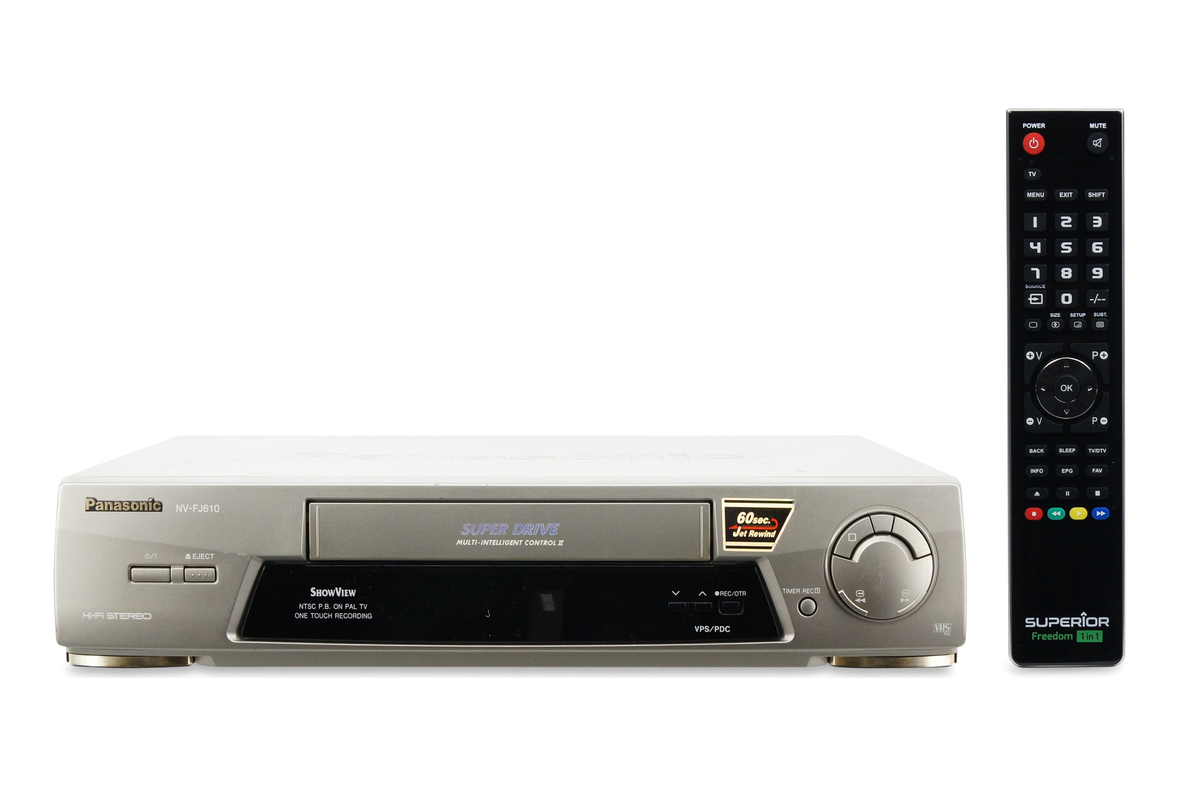 Panasonic NV-FJ610 VHS Videorecorder 6-Kopf HiFi Stereo VCR Cassetten