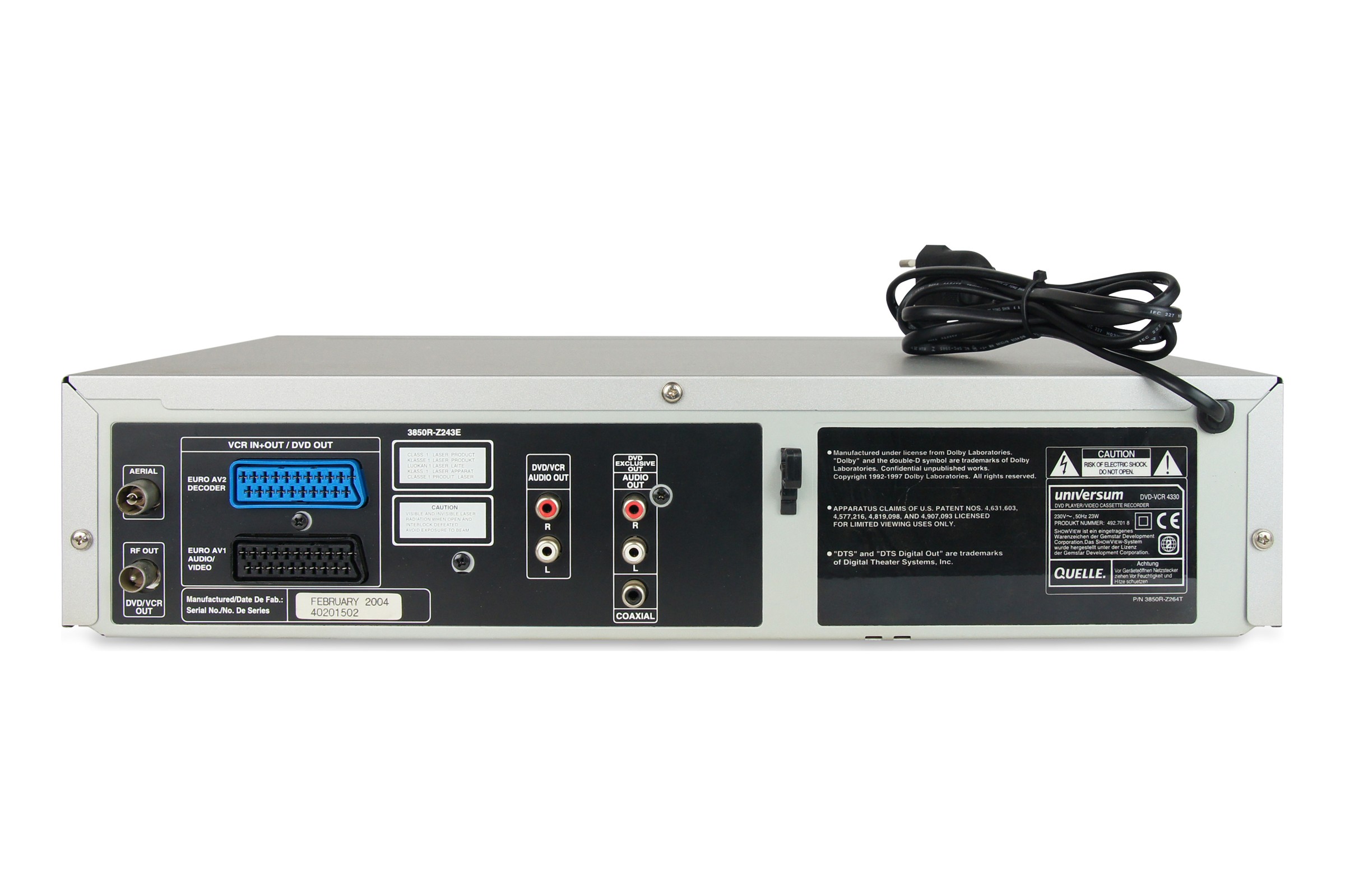 Universum DVD-VCR 4330 DVD-Player DVD VHS Player Kombination Kombo