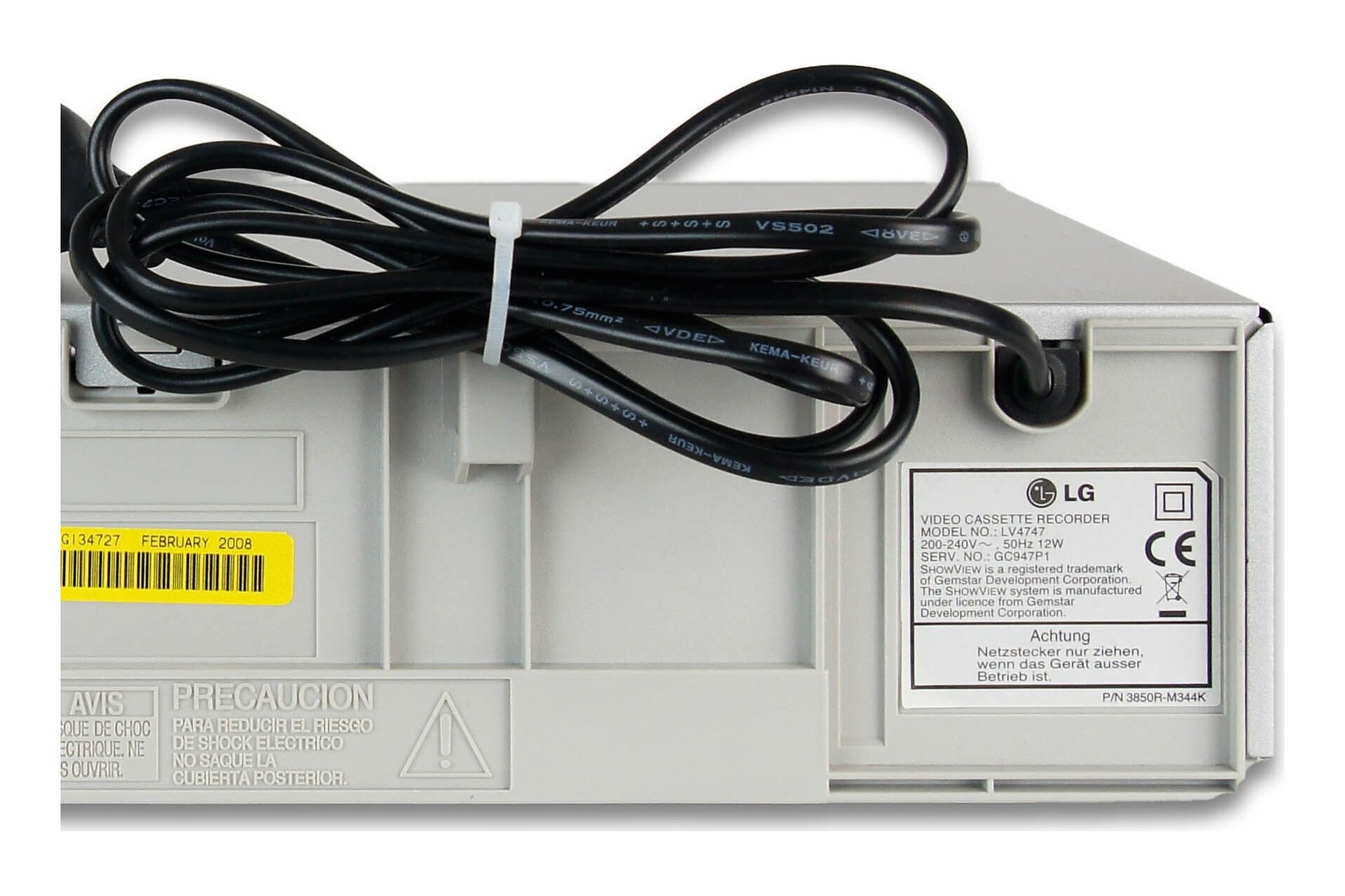 LG LV4747 VHS Videorecorder 6-Kopf VCR Kassettenrekorder Cassetten