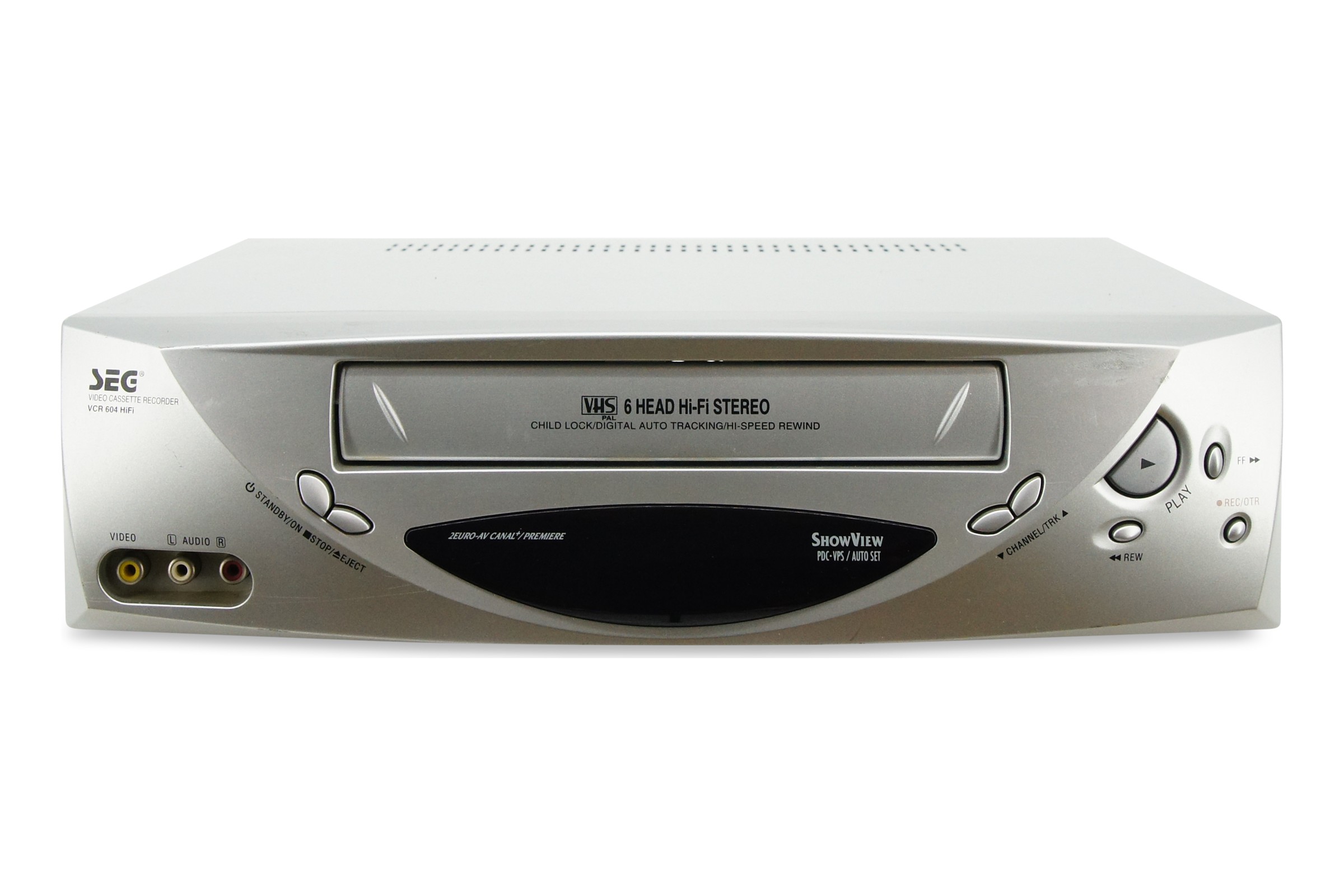 SEG VCR 604 HiFi VHS Videorecorder 6-Kopf VCR Kassettenrekorder Cassetten