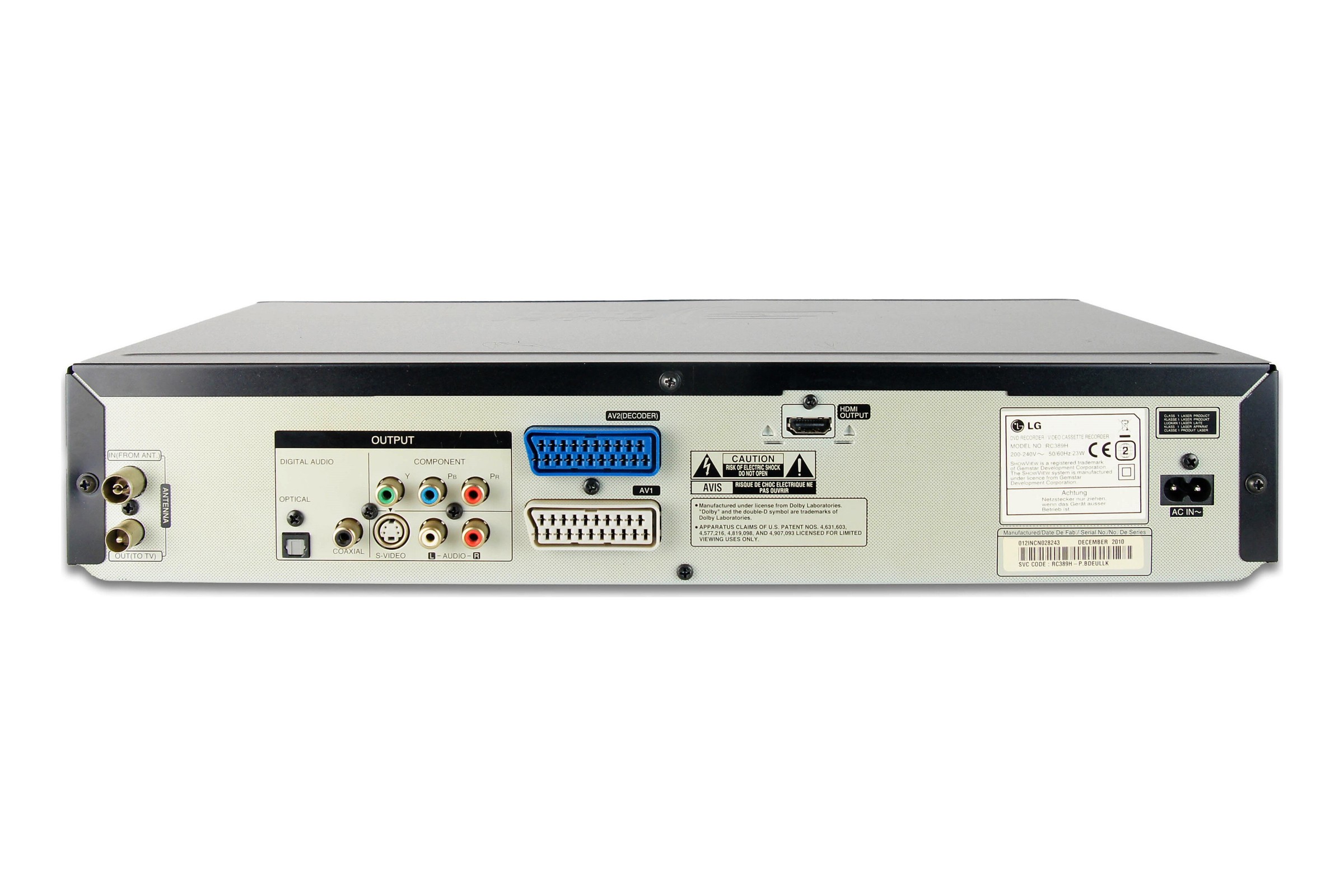 LG RC389H DVD VHS Recorder Kombigerät HDMI Digitalisieren Videorecorder