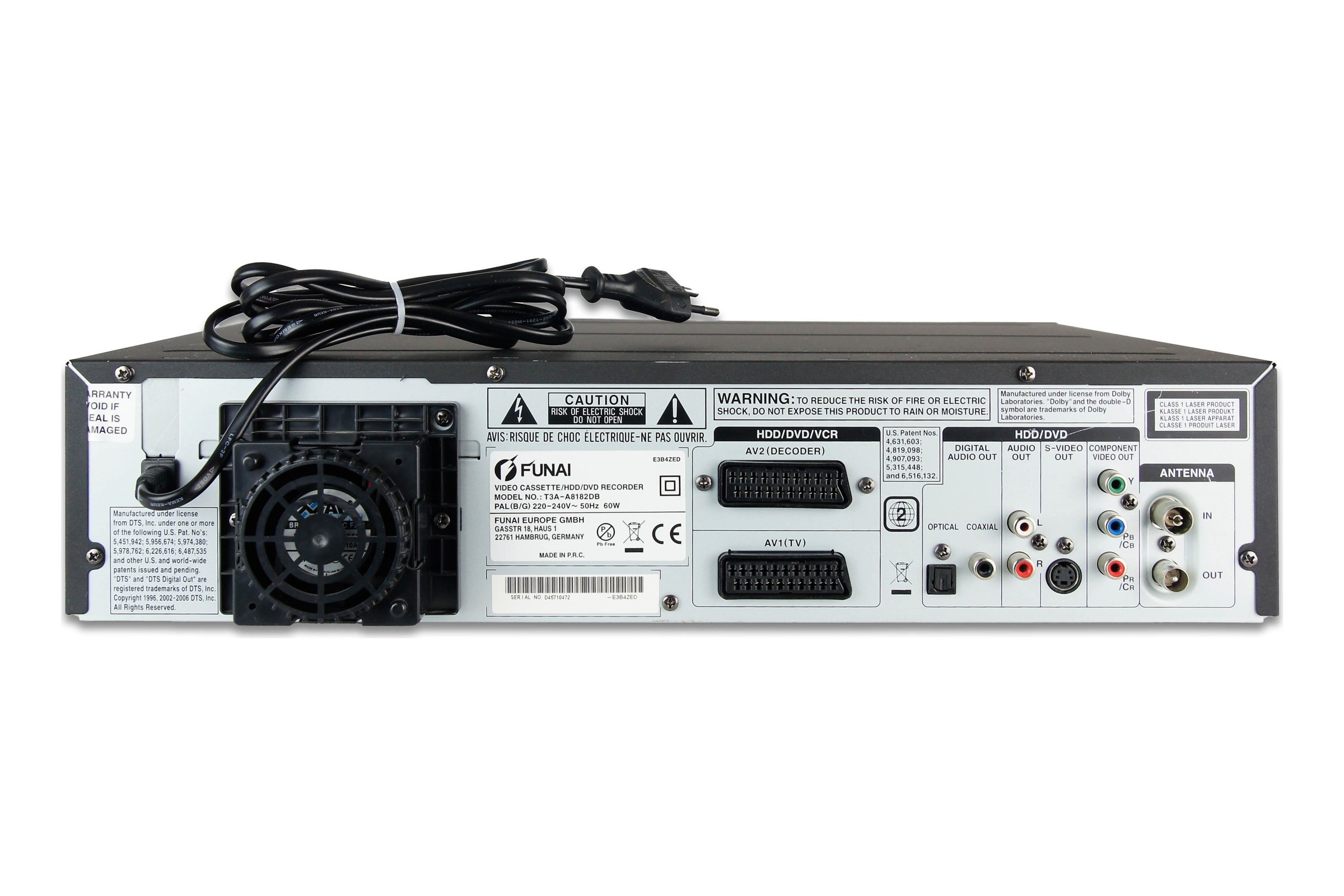 Funai T3A-A8182DB DVD HDD VHS Recorder 160GB Digitalisieren Kombigerät VCR