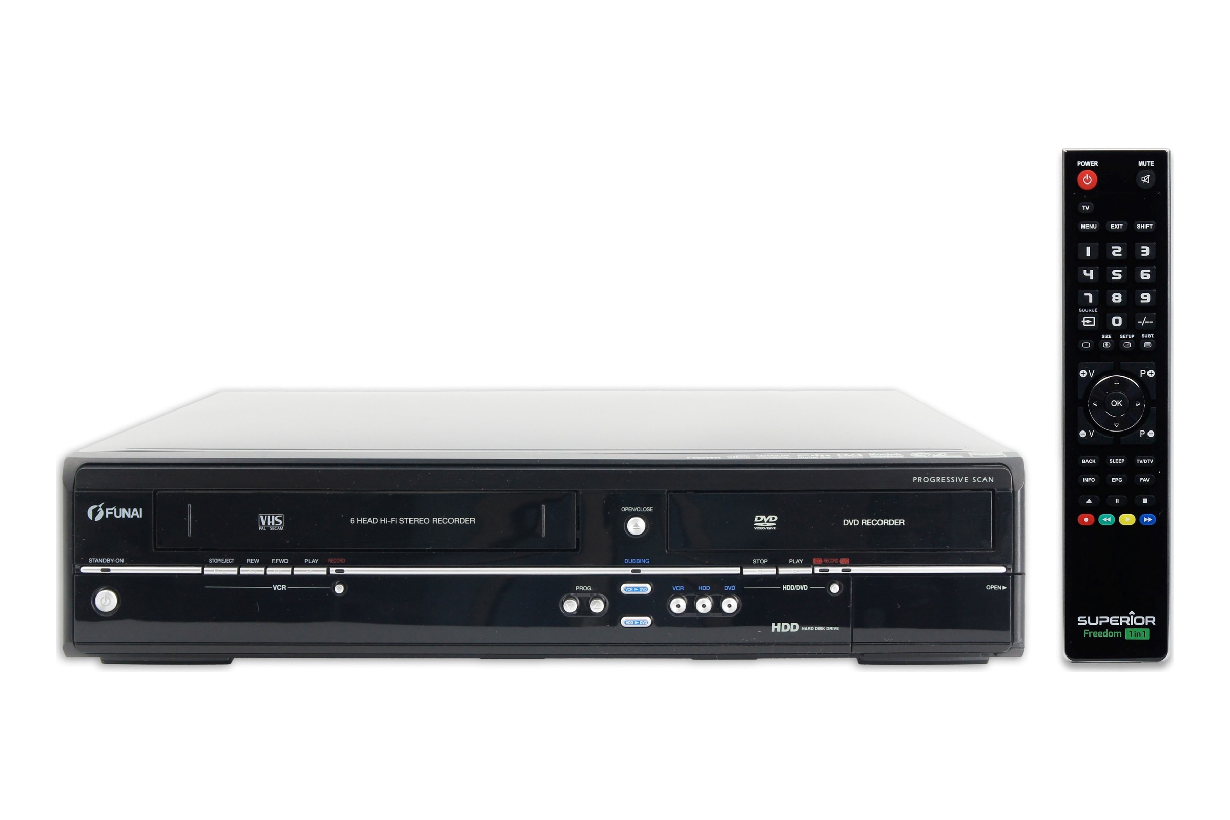 Funai TD6D-D4413DB DVD HDD VHS Recorder 320GB Digitalisieren Kombigerät