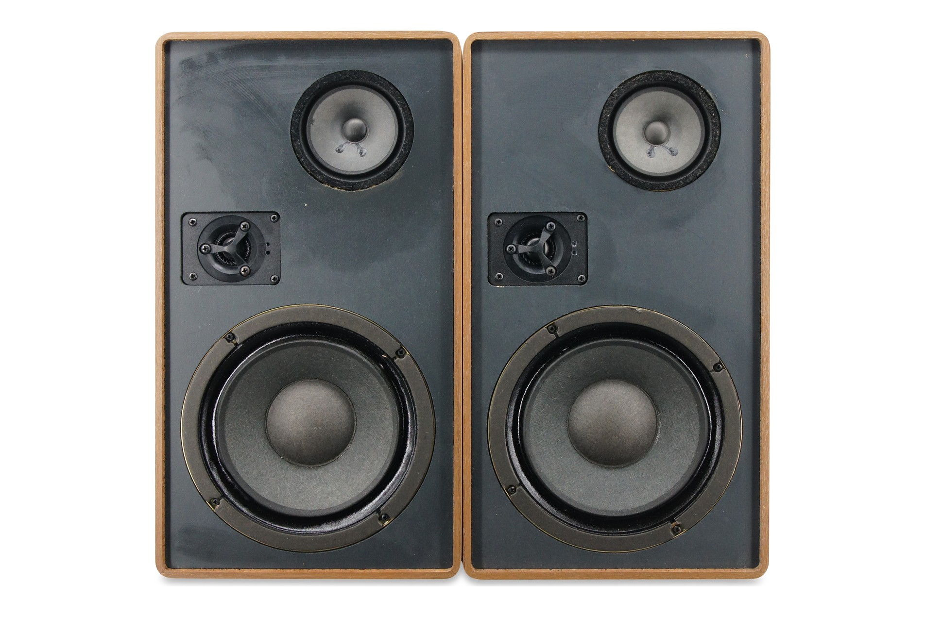Heco TS 9009 3-Wege Regal-Lautsprecher HiFi Vintage Nussbaum Box