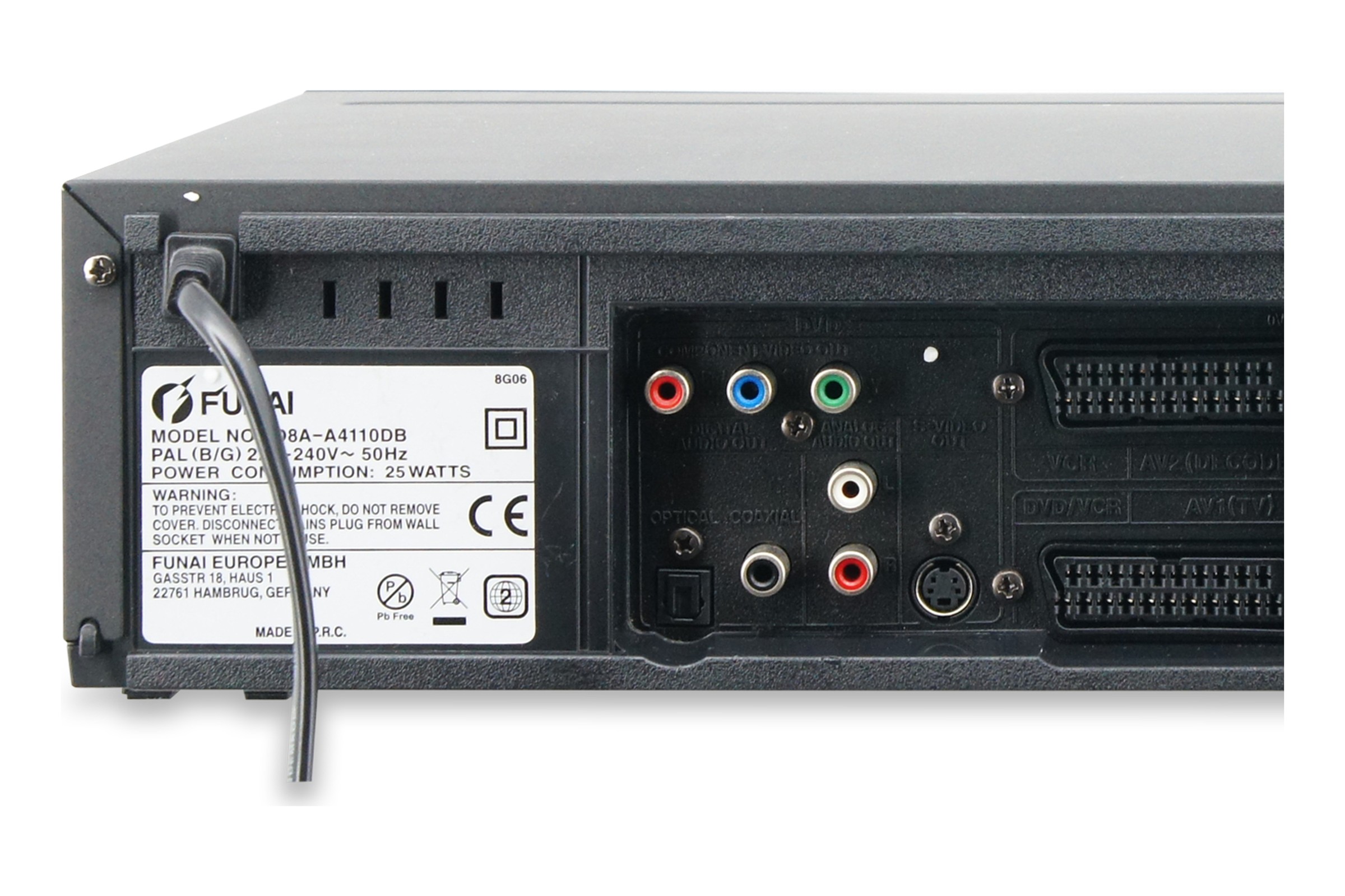 Funai D8A-A4110DB DVD VHS Player Kombination DivX MP3 Kombo Videorecorder