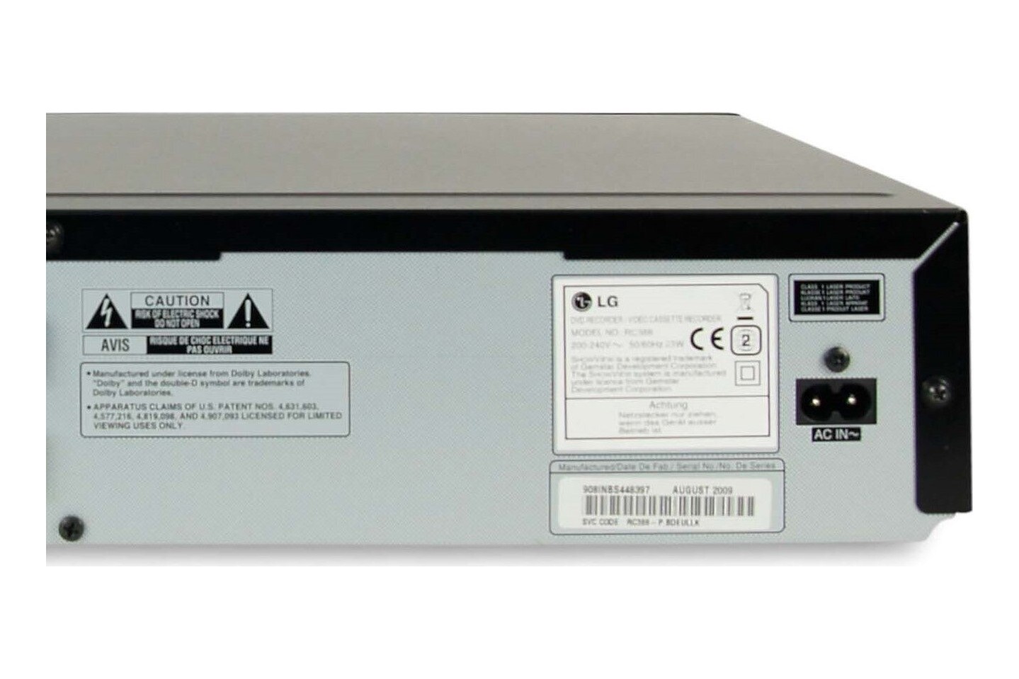 LG RC388 DVD VHS DVD VHS Recorder Kombigerät Digitalisieren Videorecorder