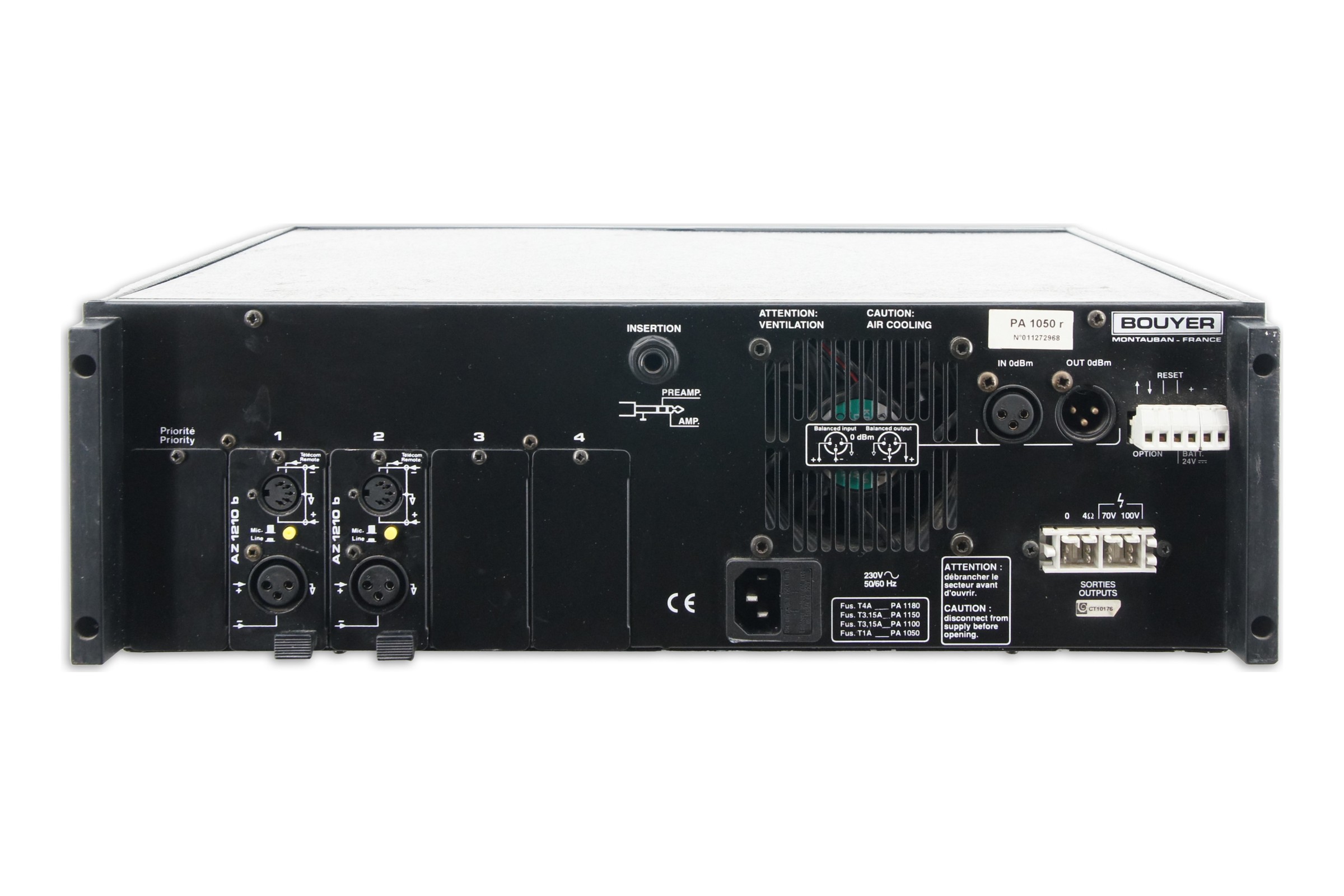 Bouyer PA-1050 Verstärker Power Integrated 1-Kanal Mono XLR HiFi Stereo