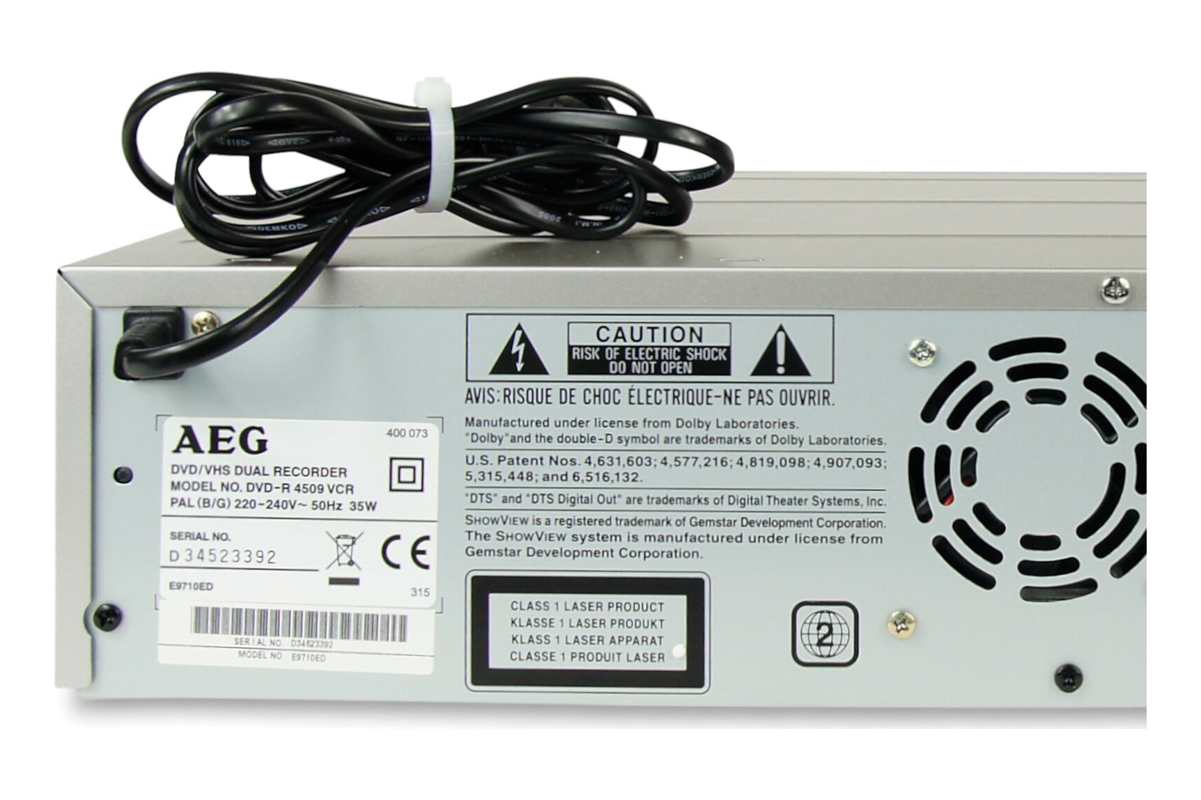 AEG DVD-R 4509 VCR DVD VHS Recorder Kombigerät Digitalisieren VCR Kombo